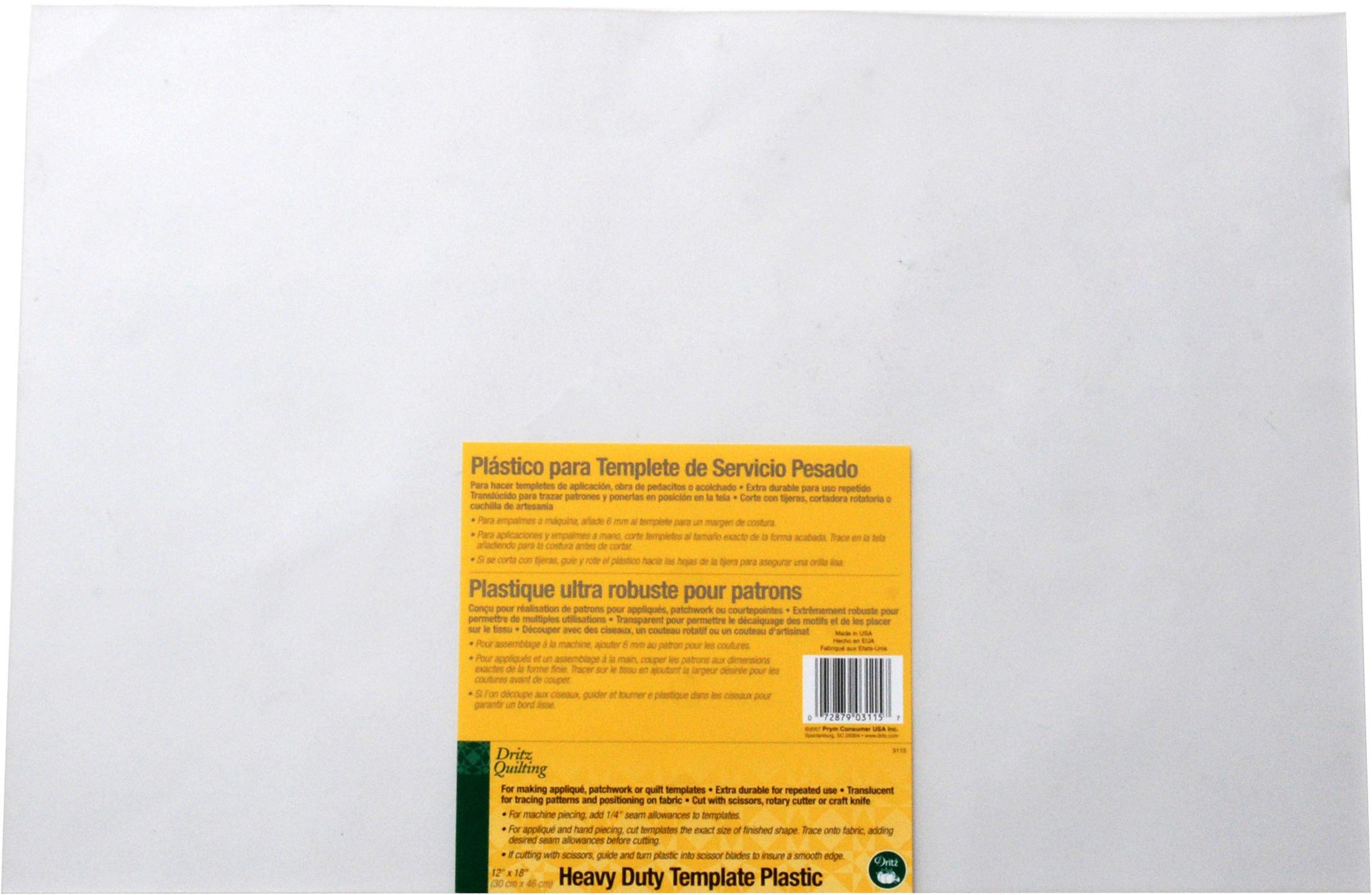 Dritz 3115 Plastic Heavy Duty Quilting Template