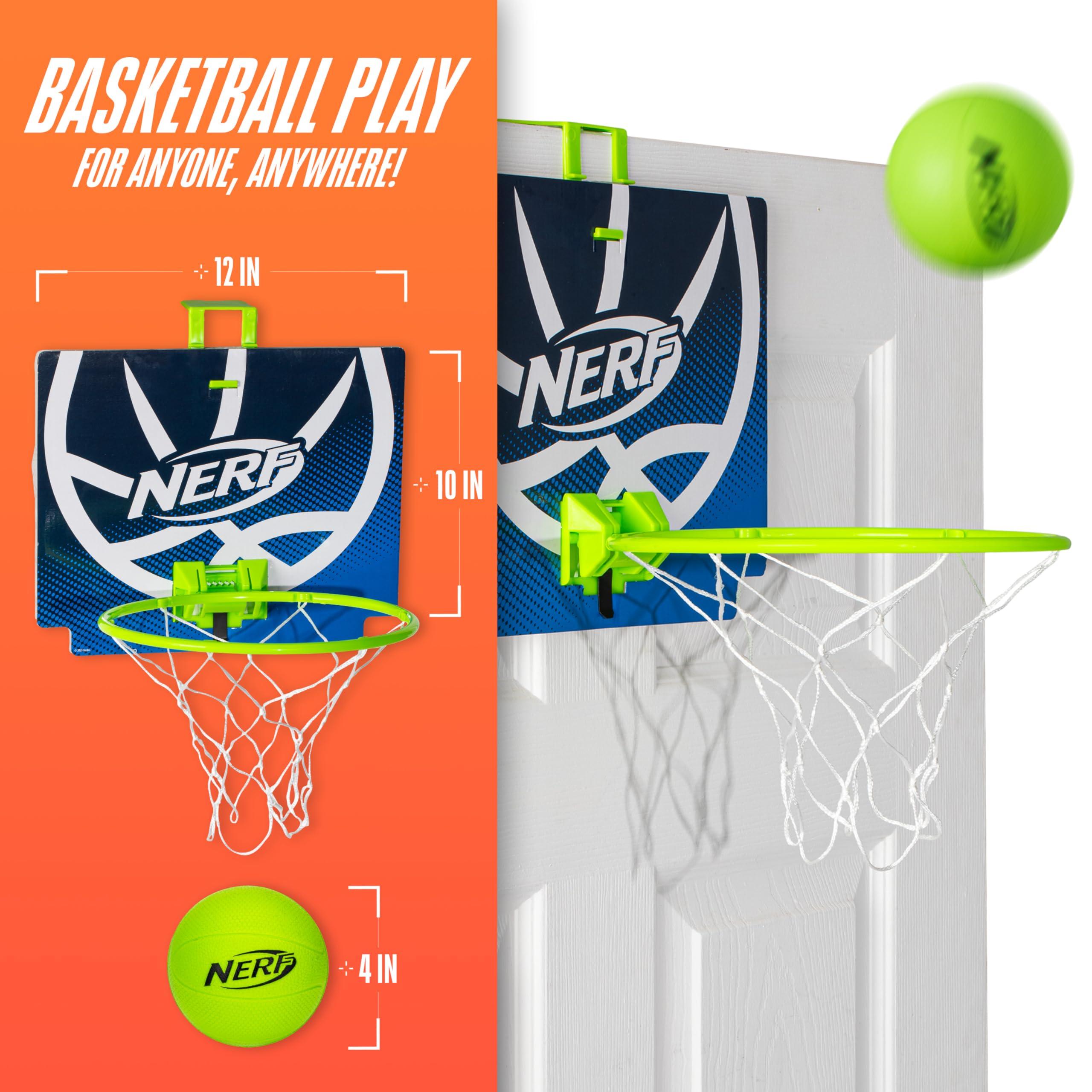 Nerf Nerfoop - The Classic Mini Foam Basketball and Hoop - Hooks On Doors - Indoor and Outdoor Play - A Favorite Since 1972 - Image 3