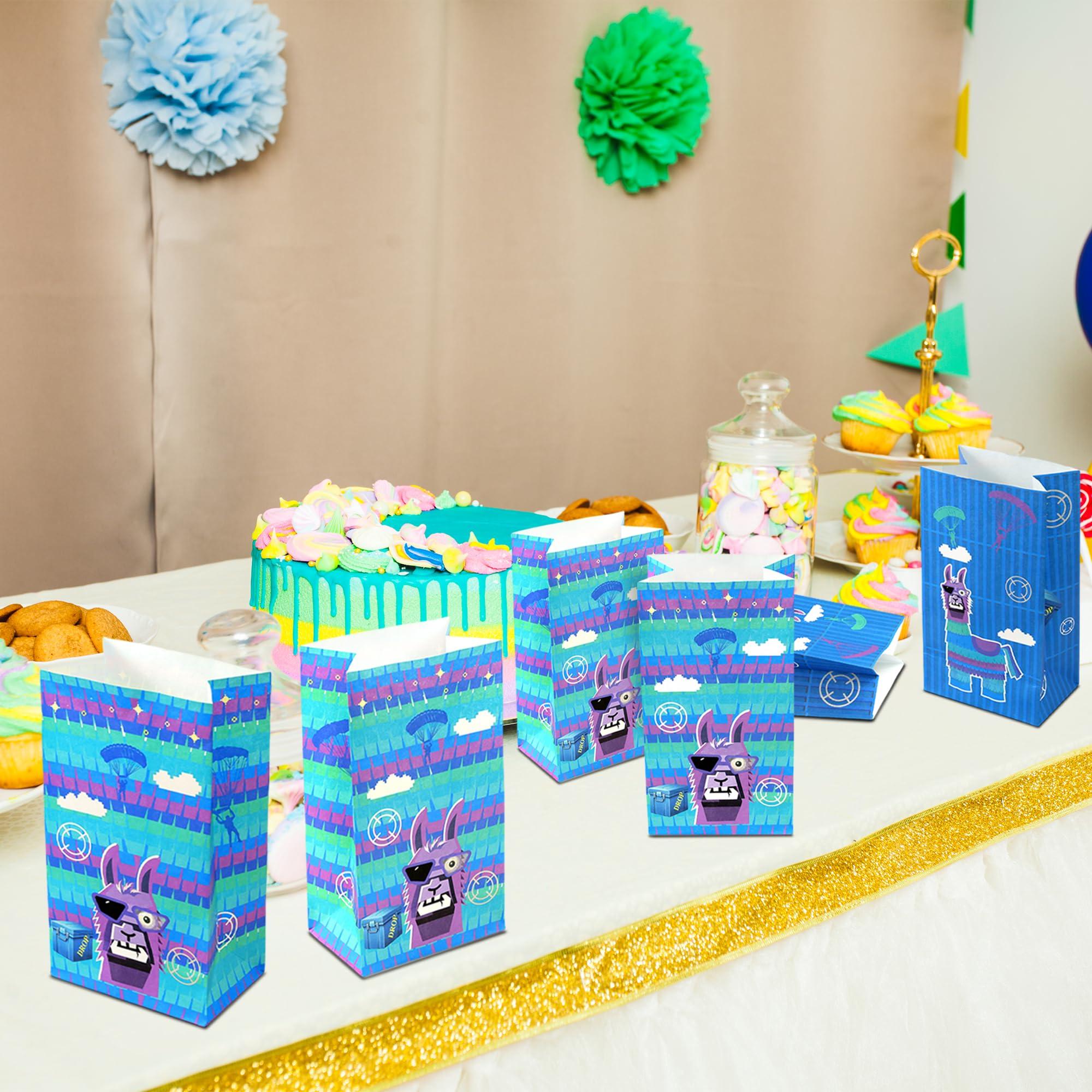 Haxpacal Video Game Party Gift Bags 32pcs Llama Themed Birthday Treat Bags for Video Game Llama Party Paper Bag Candy Snack Box Supplies, 8.6x4.7x3.2 in - Image 7