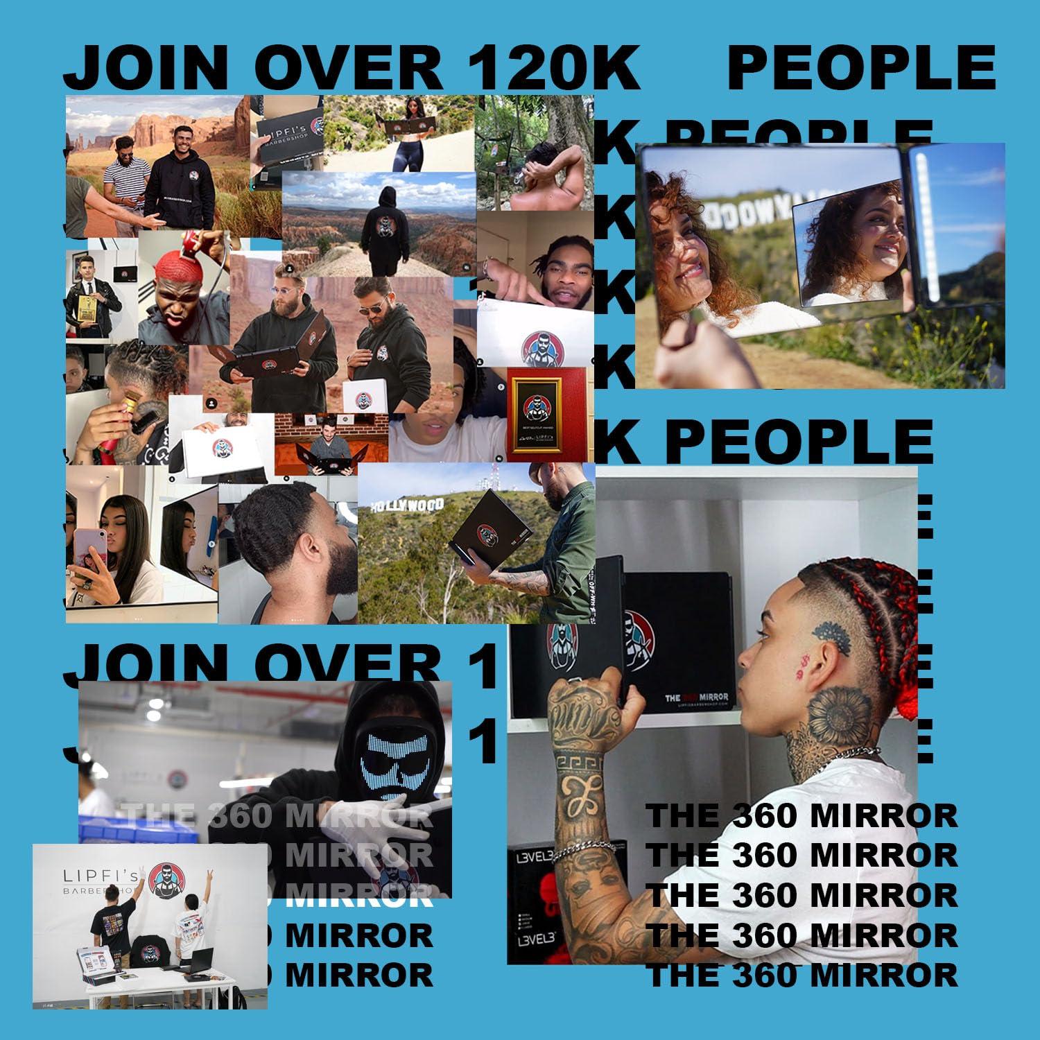 The 360 Mirror - 3 Way Mirror for Self Hair Cutting - Adjustable Trifold Barber Mirror to Cut Your Own Hair - Tri Fold Self Haircut System for Men and Women Braiding - Three Sided Mirror for Haircuts - Image 7