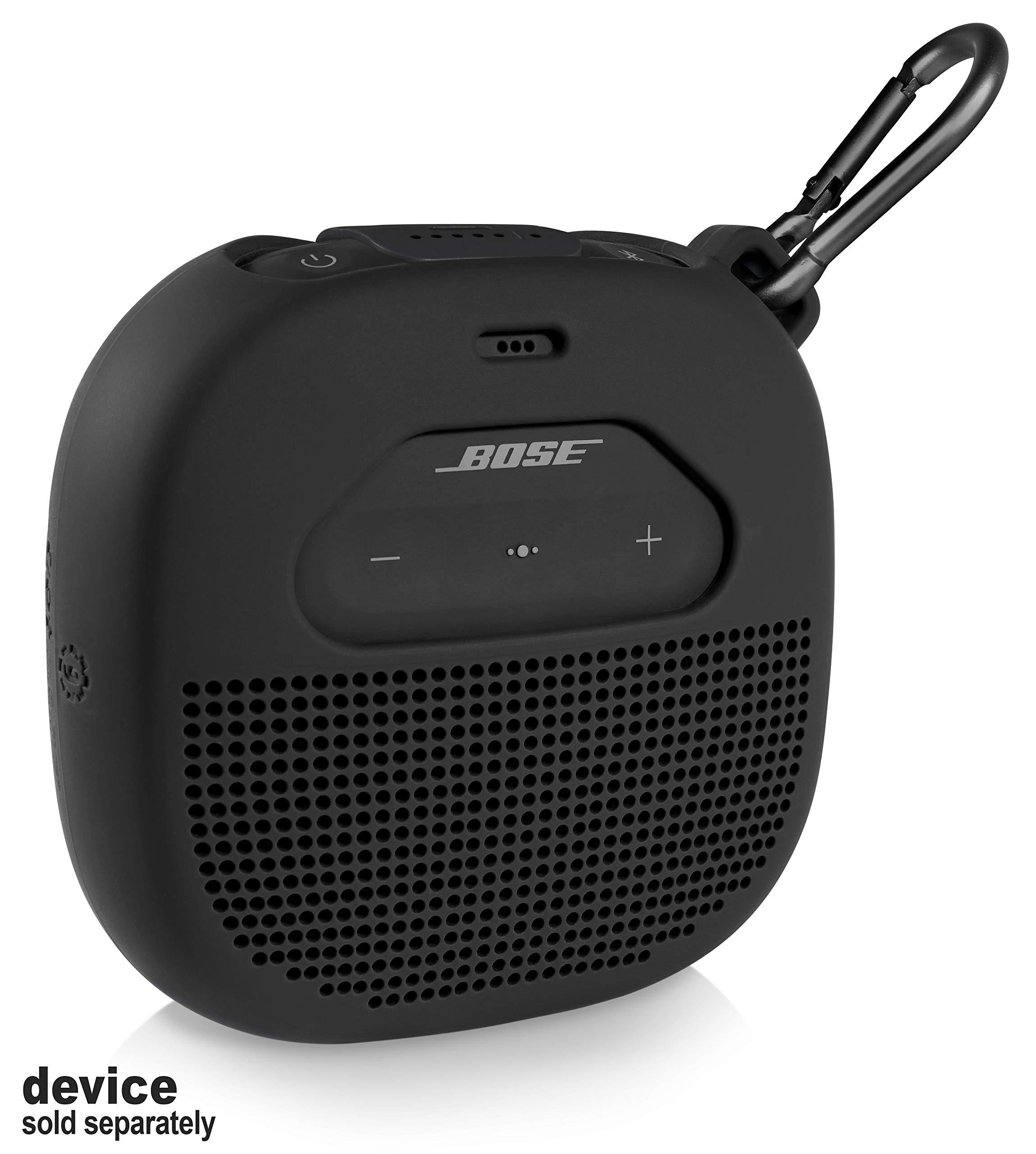 Silicone Cover Sleeve for Bose SoundLink Micro Portable Outdoor Speaker, Customized Design Skin Giving All 6 Directions Protection, Best Matching in Shape and Color(Black) - Image 2