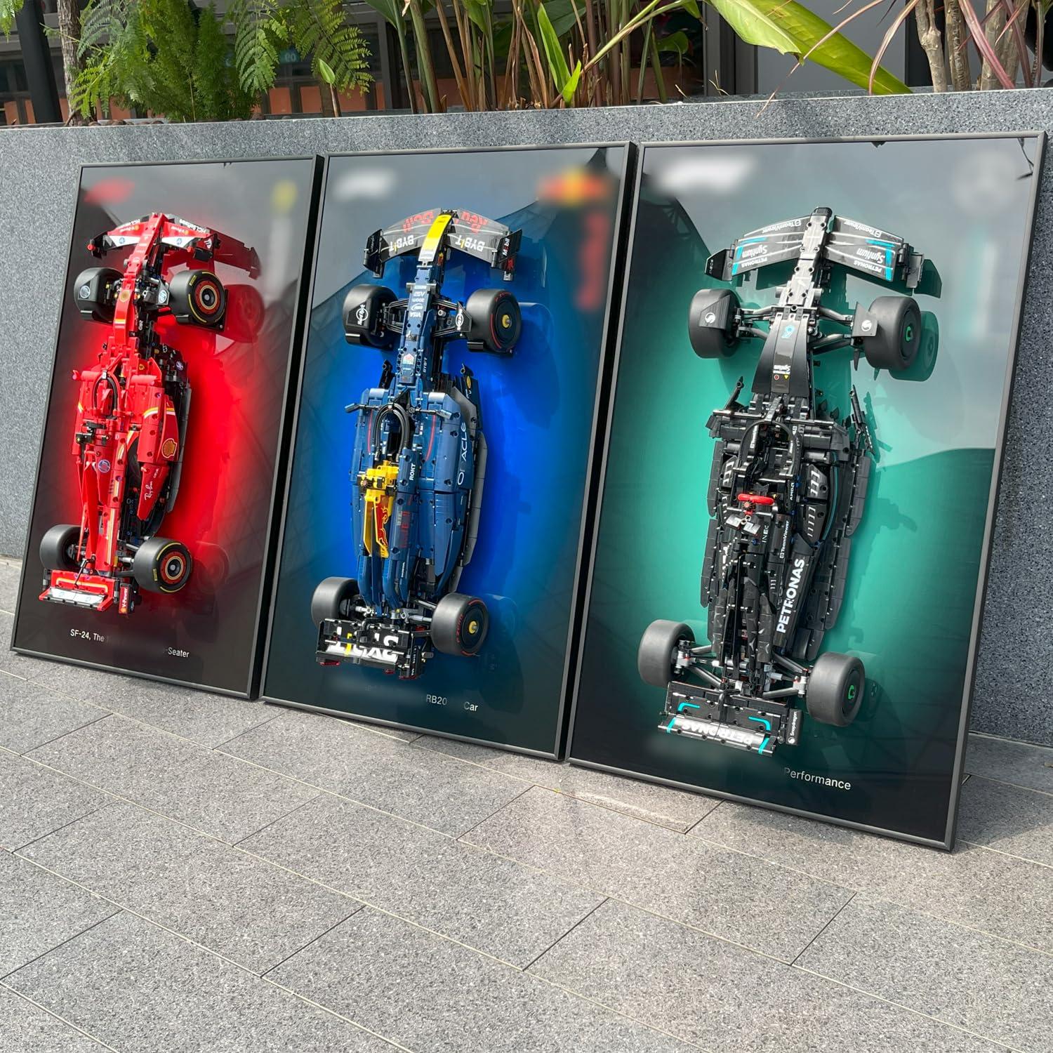 JKZUZU Display Wallboard for Lego Technic 42207 Ferrari SF-24 F1 Building Blocks,Adult Collectibles Wall Mount for Lego Car(No Car Included) - Image 8