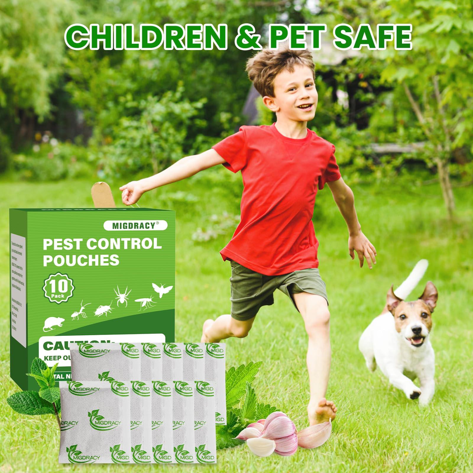 Migdracy Pest Control Pouches, Insect and Mice Repellent Pouches, 10Pcs Peppermint Oil to Rat, Ant, Roach, Spider, Mosquito & Moth, Indoor Use - Image 4