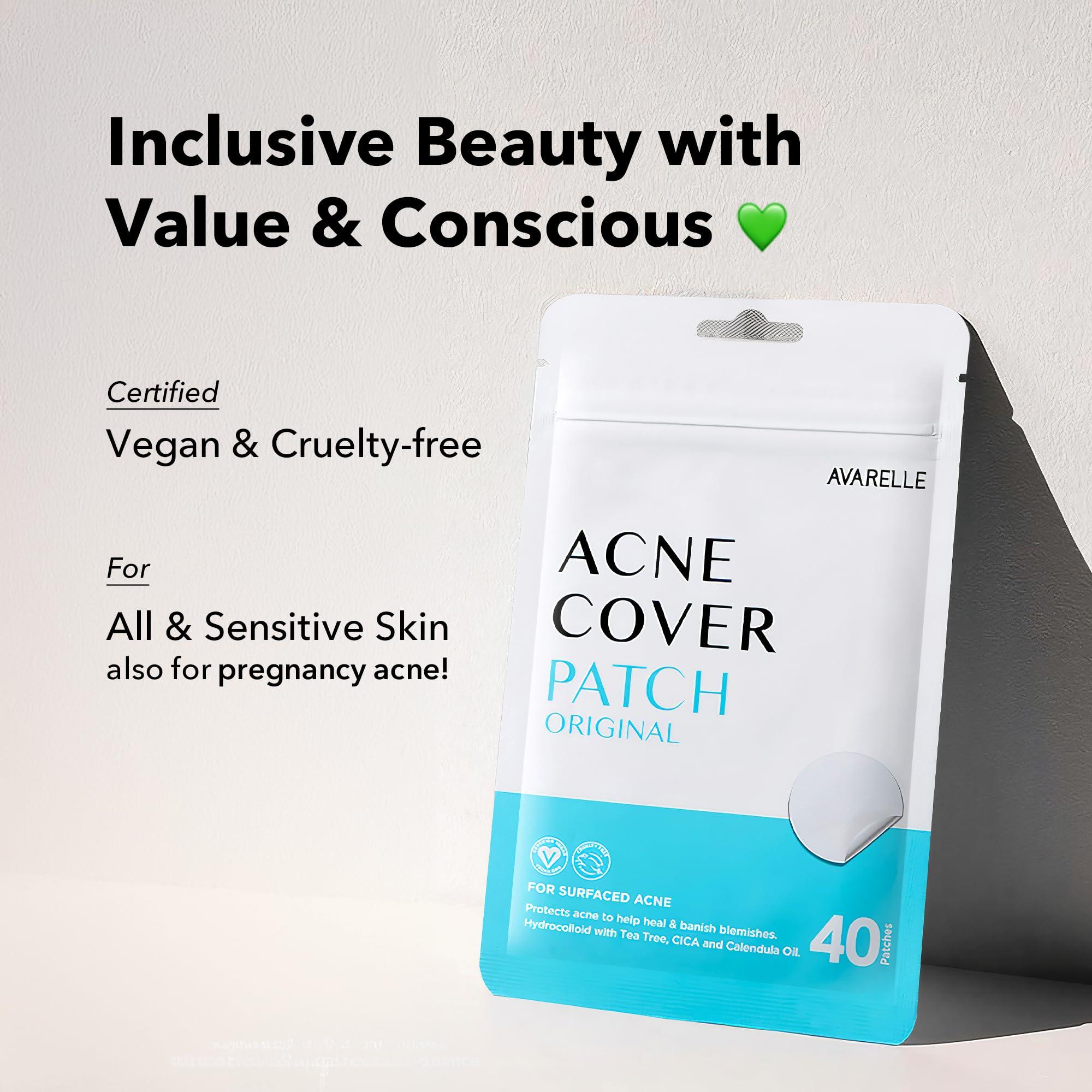 AVARELLE Acne Cover Patches, FSA HSA Eligible Hydrocolloid Pimple Patches for Face with Tea Tree Oil, Korean Skincare Zit Patches for Face | FSA HSA Store Eligible Items | Vegan, Cruelty-free - Image 6