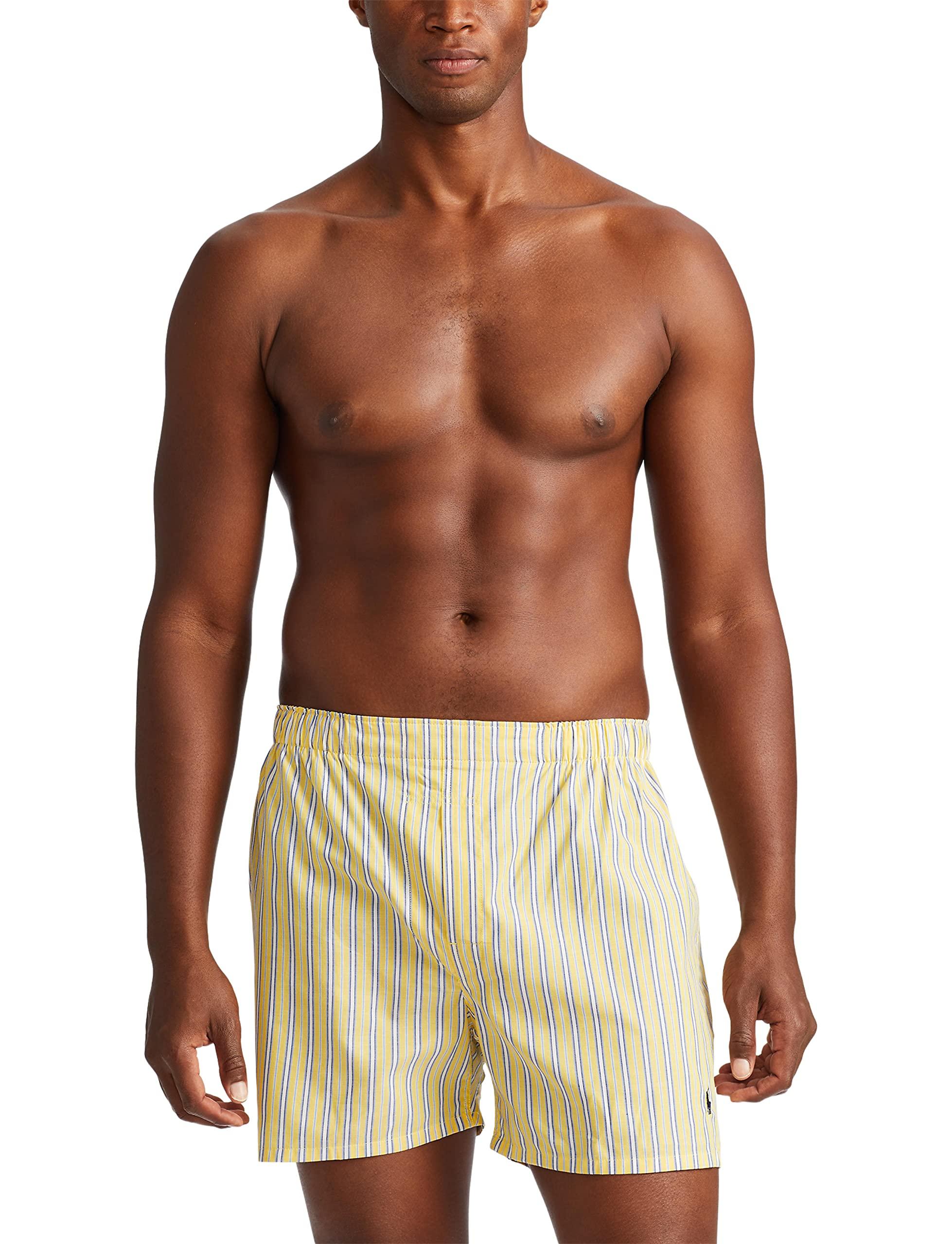 POLO RALPH LAUREN Men's Classic Fit Cotton Woven Boxers, 3 Pack - Image 3