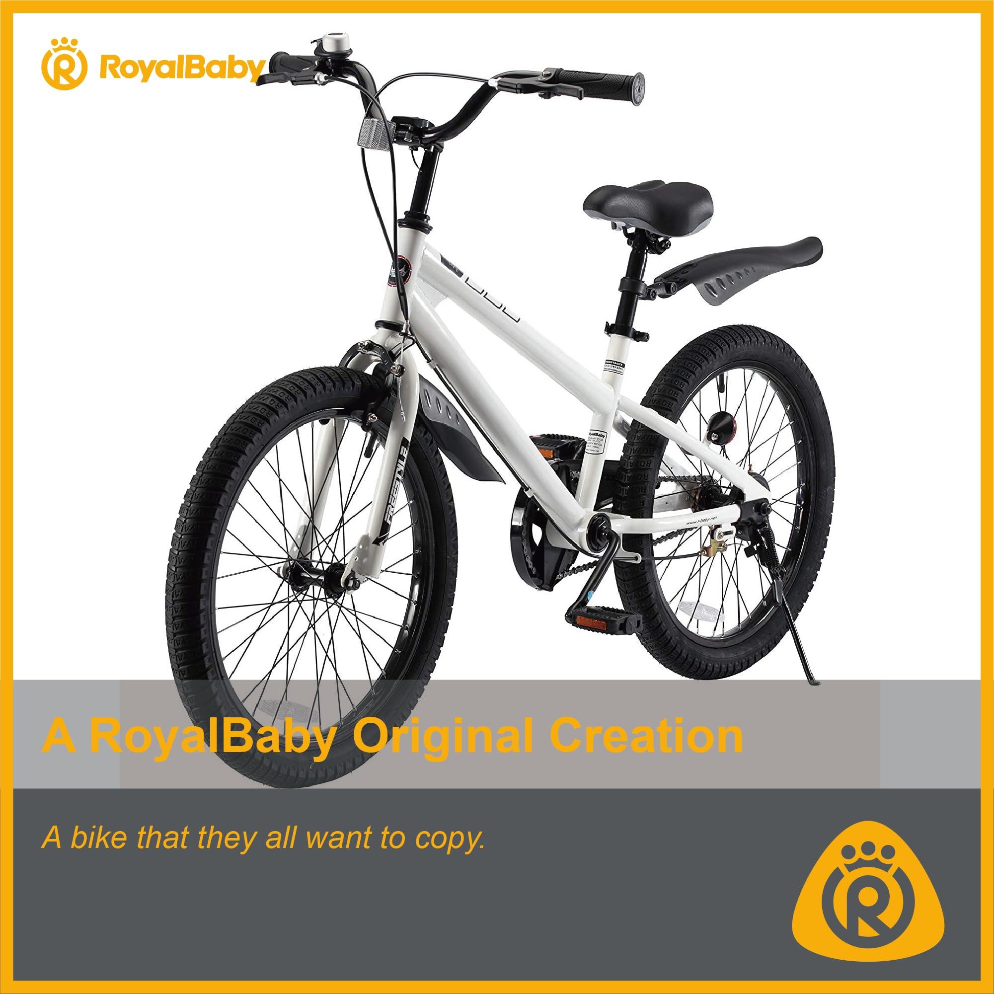 RoyalBaby Kids Bike EZ Balance to Pedal Dual Handbrake Toddlers Boys Girls Bicycle 12-20 Inch for Age 3-10 Years - Image 8