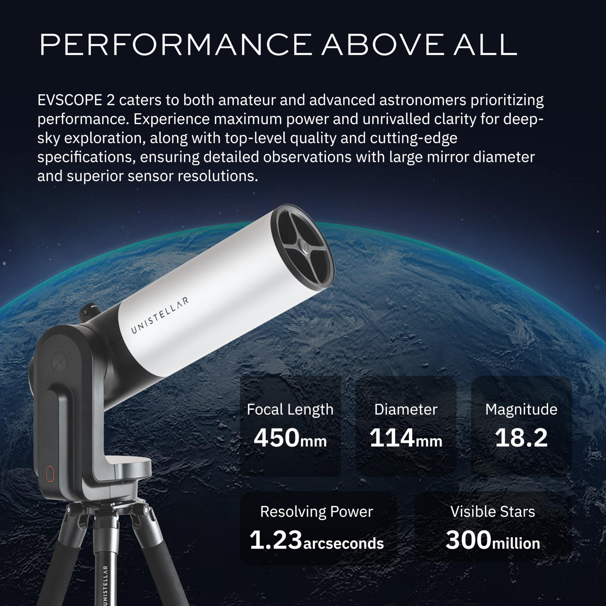 Unistellar - EVSCOPE 2 - Smart Digital Telescope - Ideal for All Users - iPhone and Android Compatible - 114mm Aperture - Nikon Eyepiece Technology - Image 8