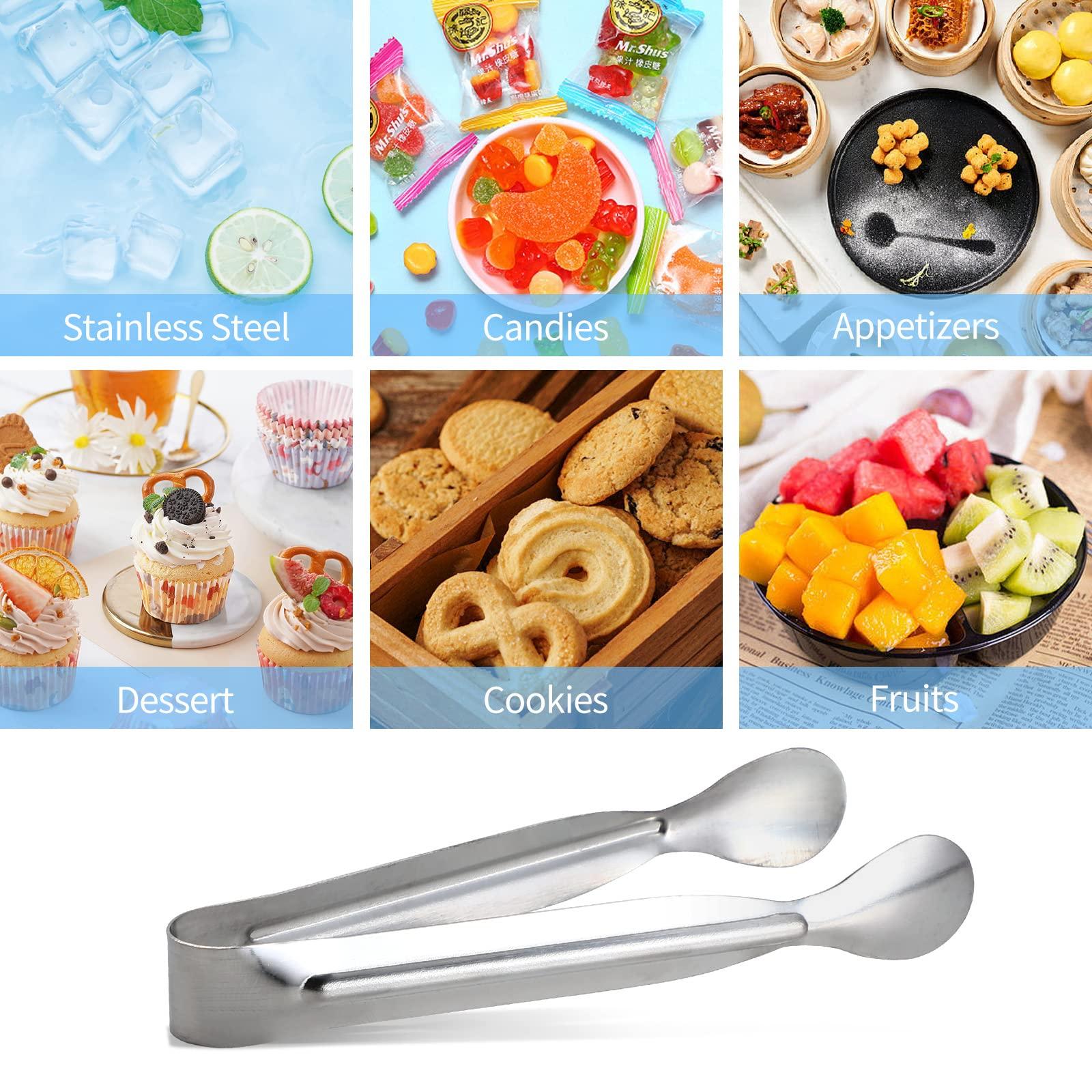 18PCS Mini Tongs for Appetizers, 5Inch Serving Tongs, Ice Tong Appetizer Tong, Small Tongs for Serving Food, Kitchen Utensils for Sugar Cubes, Coffee, Tea Party, Dessert, Charcuterie Board - Image 5