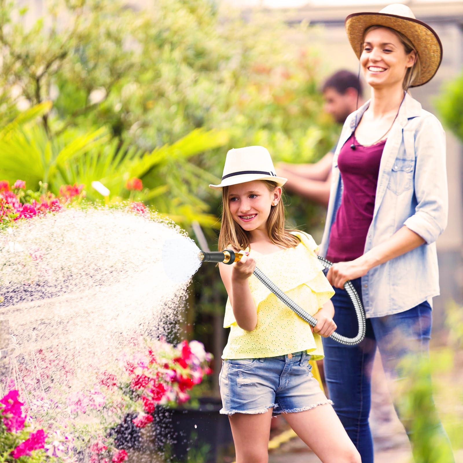 Rosy Earth 100 FT Garden Hose Expandable - 304 Stainless Steel Water Hose 100 FT - Heavy Duty Flexible Kink Free Hose, no Bite - Image 2