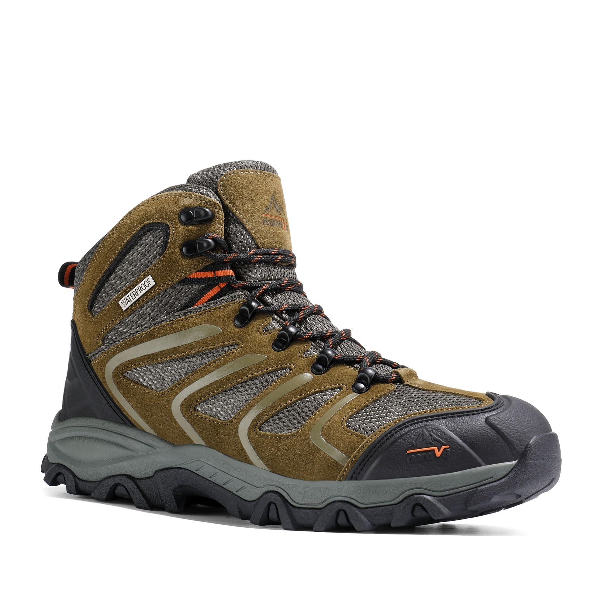 NORTIV 8 Men's Ankle High Waterproof Hiking Boots Outdoor Lightweight Shoes Trekking Trails Armadillo - Image 3