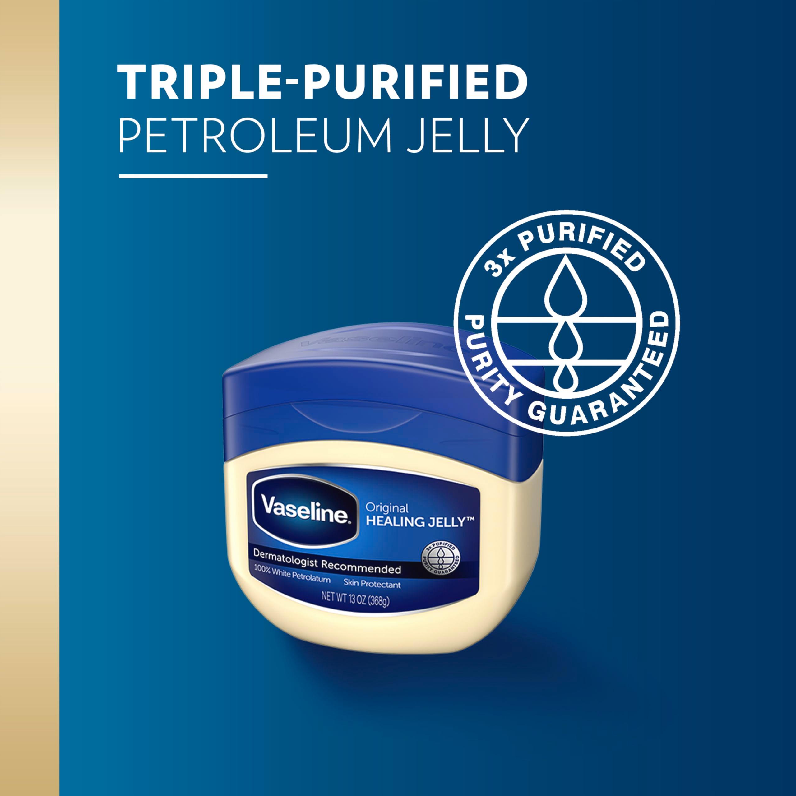 Vaseline Healing Jelly Original White Petroleum Jelly Protectant For Dry Cracked Skin and Eczema Relief Pure Petroleum Jelly 13 oz - Image 6