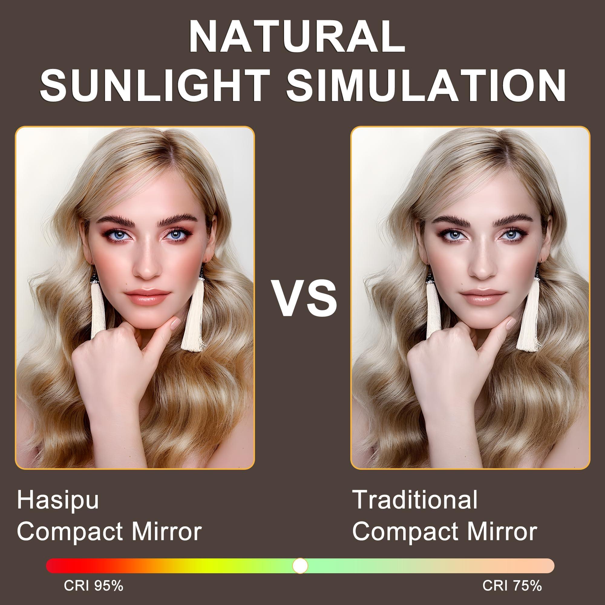 Hasipu Vanity Mirror with Lights, Hollywood 10" x 14" LED Makeup Mirror, 3 Modes Light, Smart Touch Control Dimmable, 360°Rotation, Rounded Rectangle White Frame - Image 7
