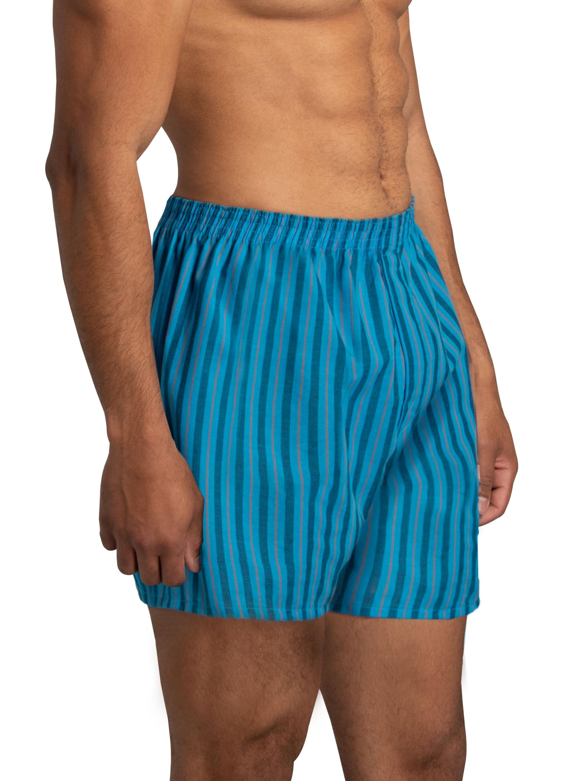 Fruit of the Loom Men's Tag Free Woven Boxer Shorts, Relaxed Fit, Moisture Wicking, Assorted Color Multipacks - Image 3