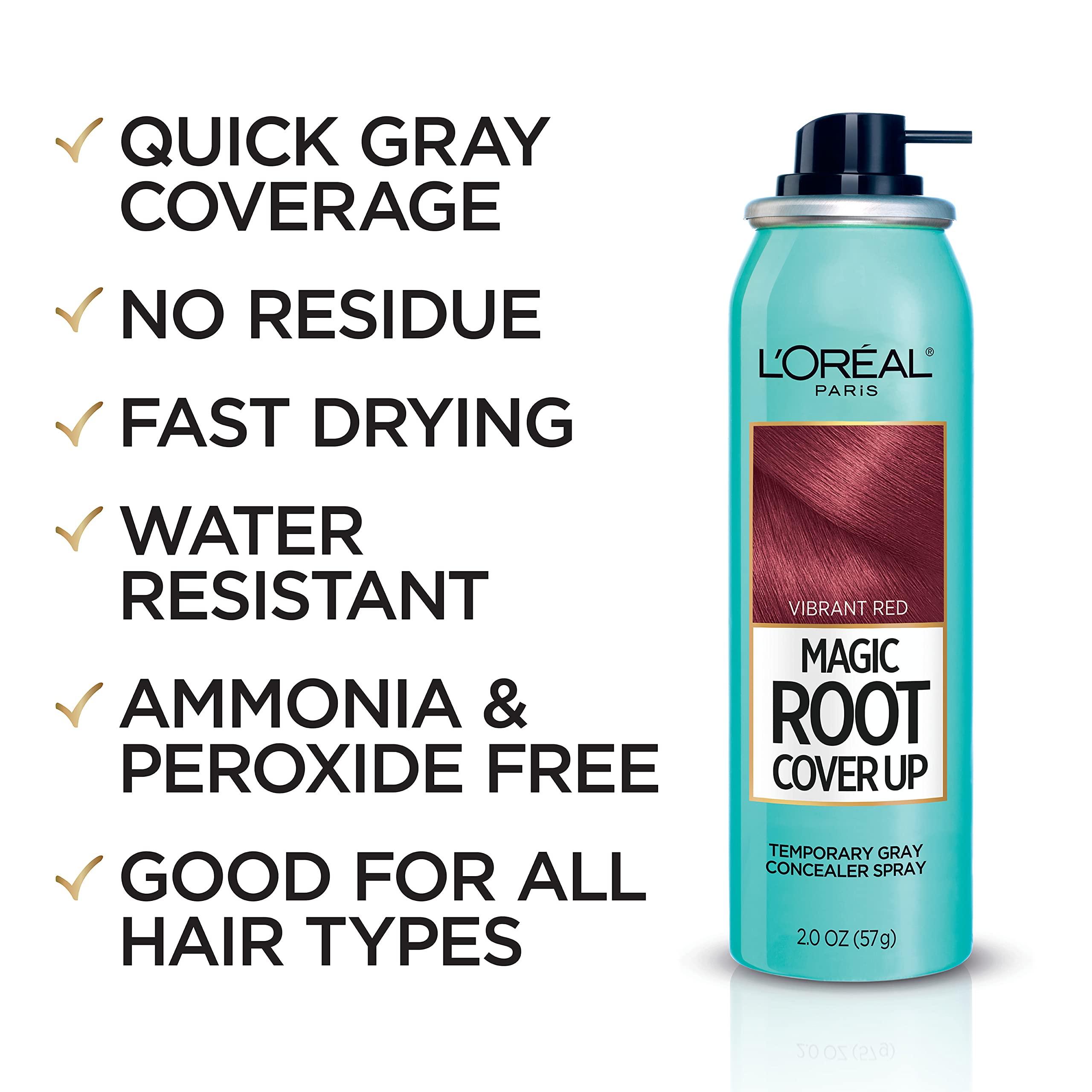 L'Oreal Paris Magic Root Cover Up Gray Concealer Spray for Hair - Red, 2 oz Bundle - Image 7