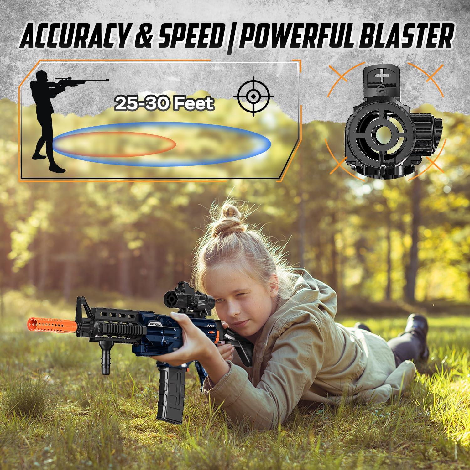 Electric Automatic Toy Gun for Toy Guns Sniper Soft Bullets [Shoot Faster] Burst Soft Bullets Toy Gun for Boys,Toy Foam Blasters & Guns with 100 Toy Sniper Darts for Kids - Image 3