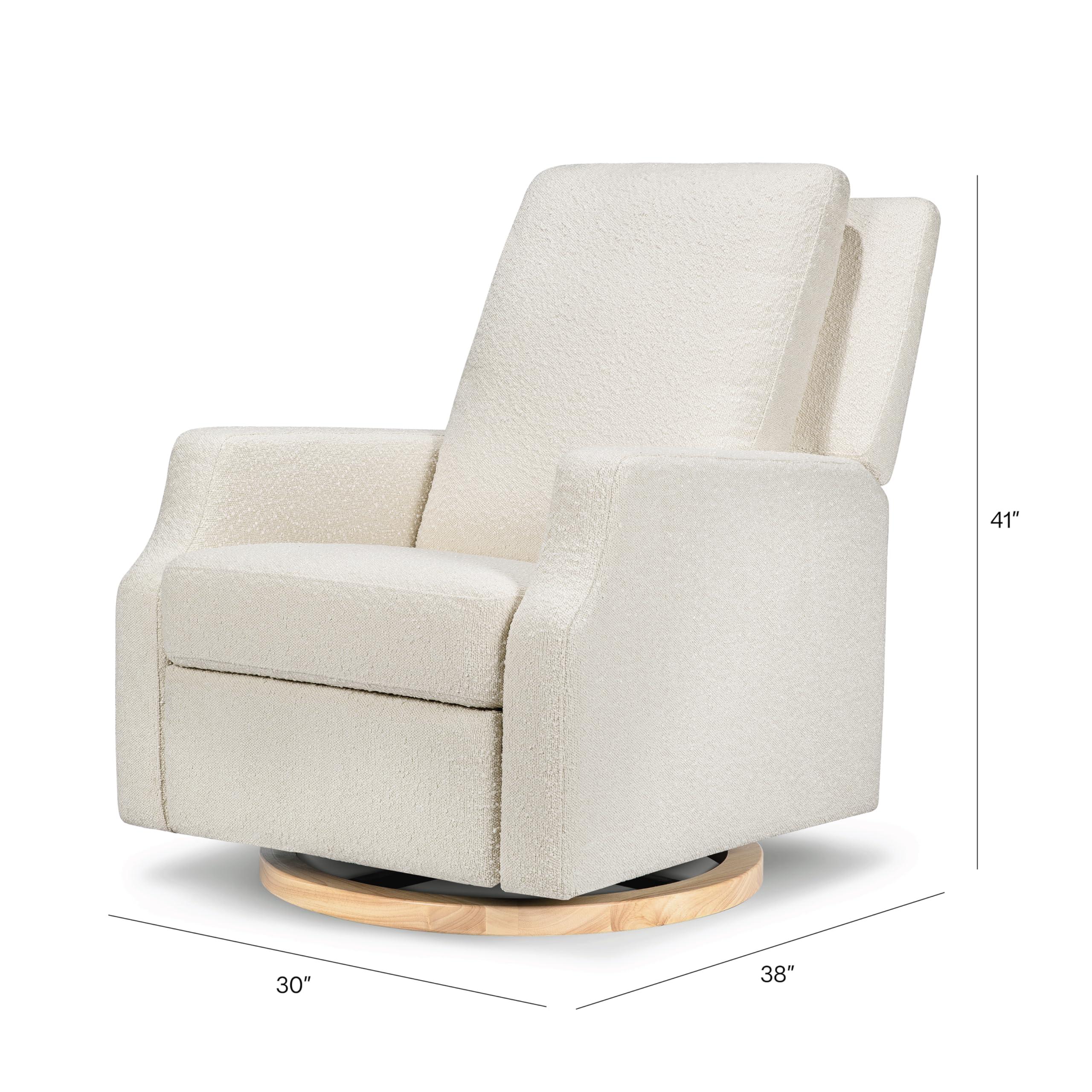 Namesake Crewe Recliner and Swivel Glider in Ivory Boucle with Light Wood Base, Greenguard Gold Certified - Image 3