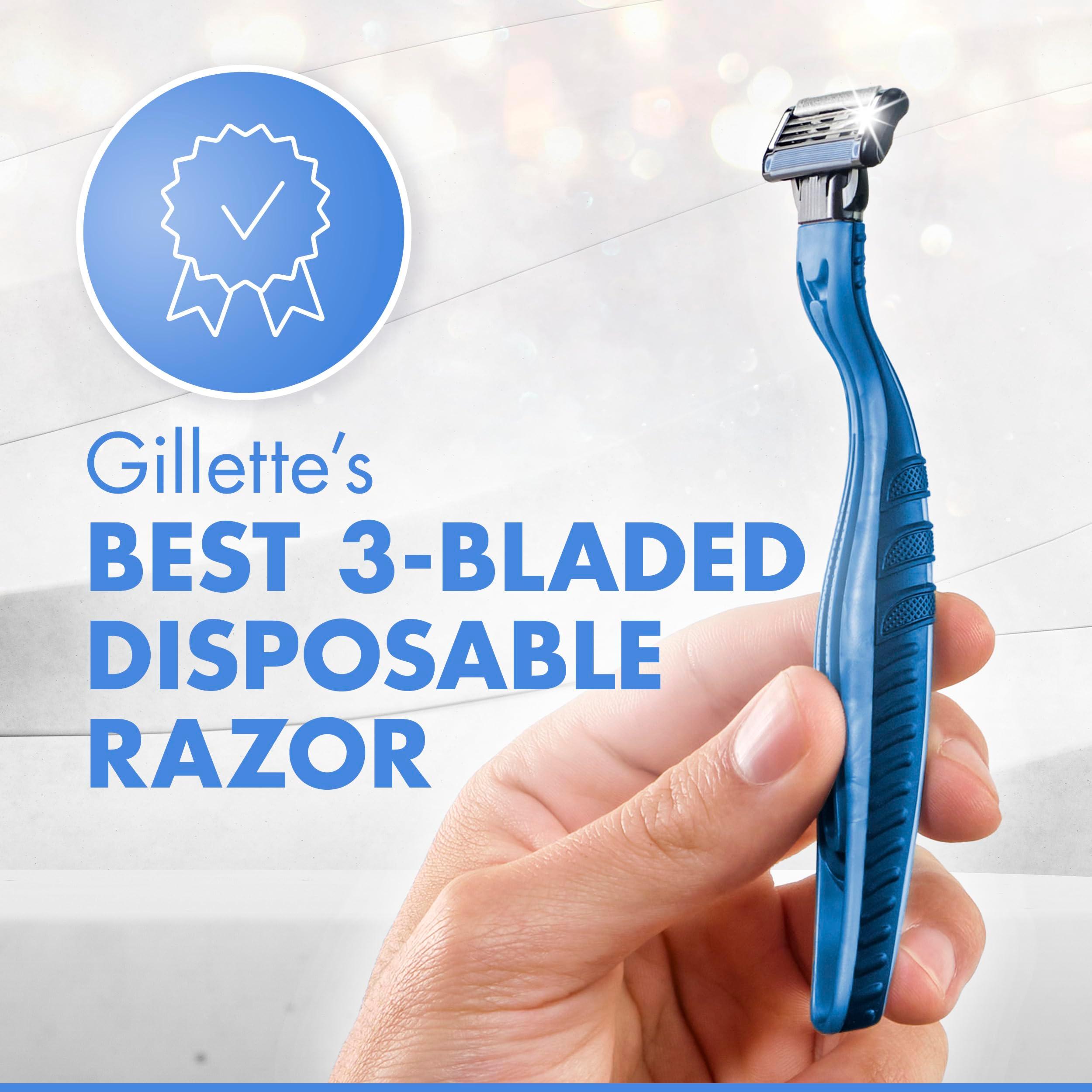 Gillette Mach3 Men's Disposable Razors, 3 Count - Image 7