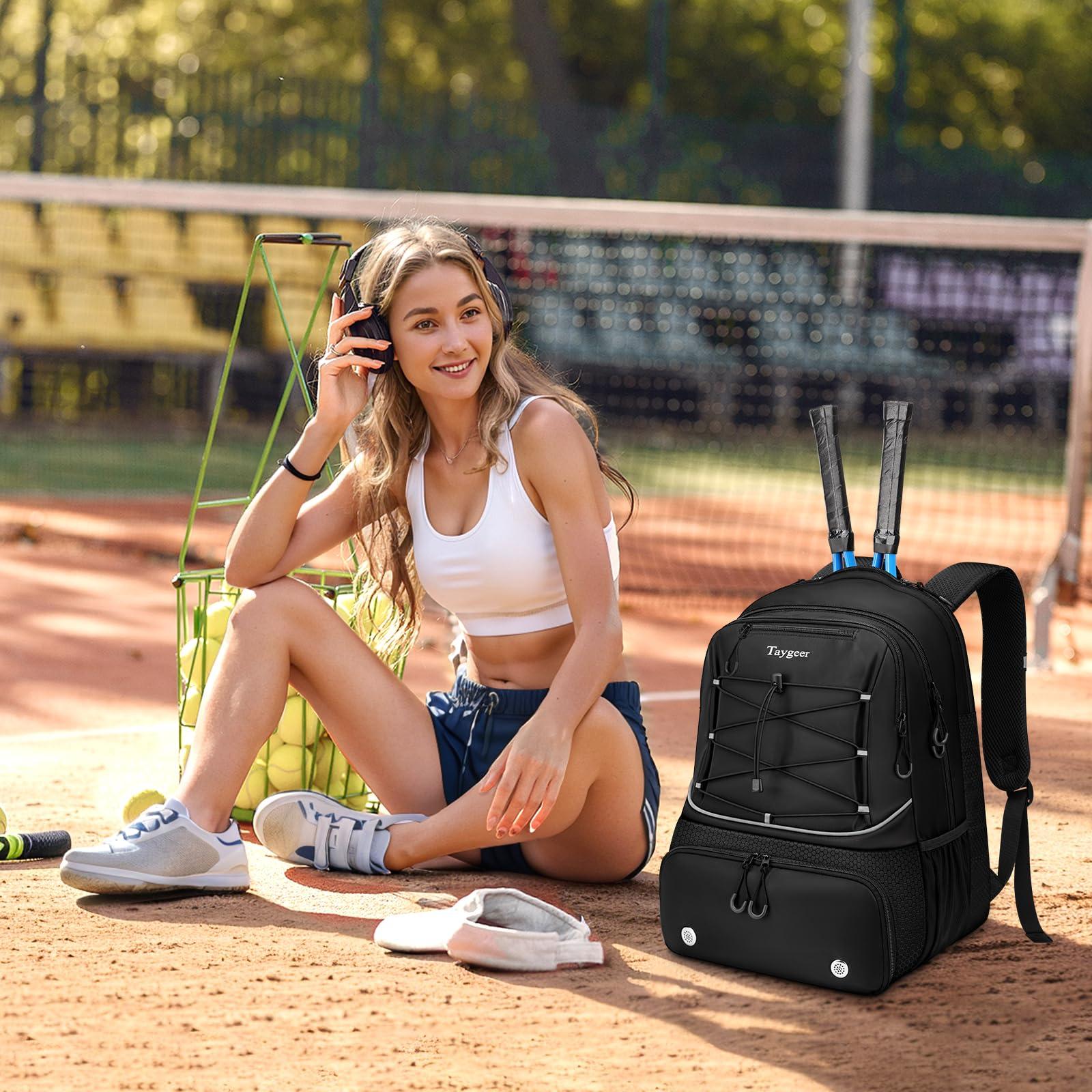 Taygeer Tennis Bag, Tennis Backpack Bags for Women Men 2 Rackets with Ventilated Shoe Compartment, Tennis Bag for Racket - Image 7