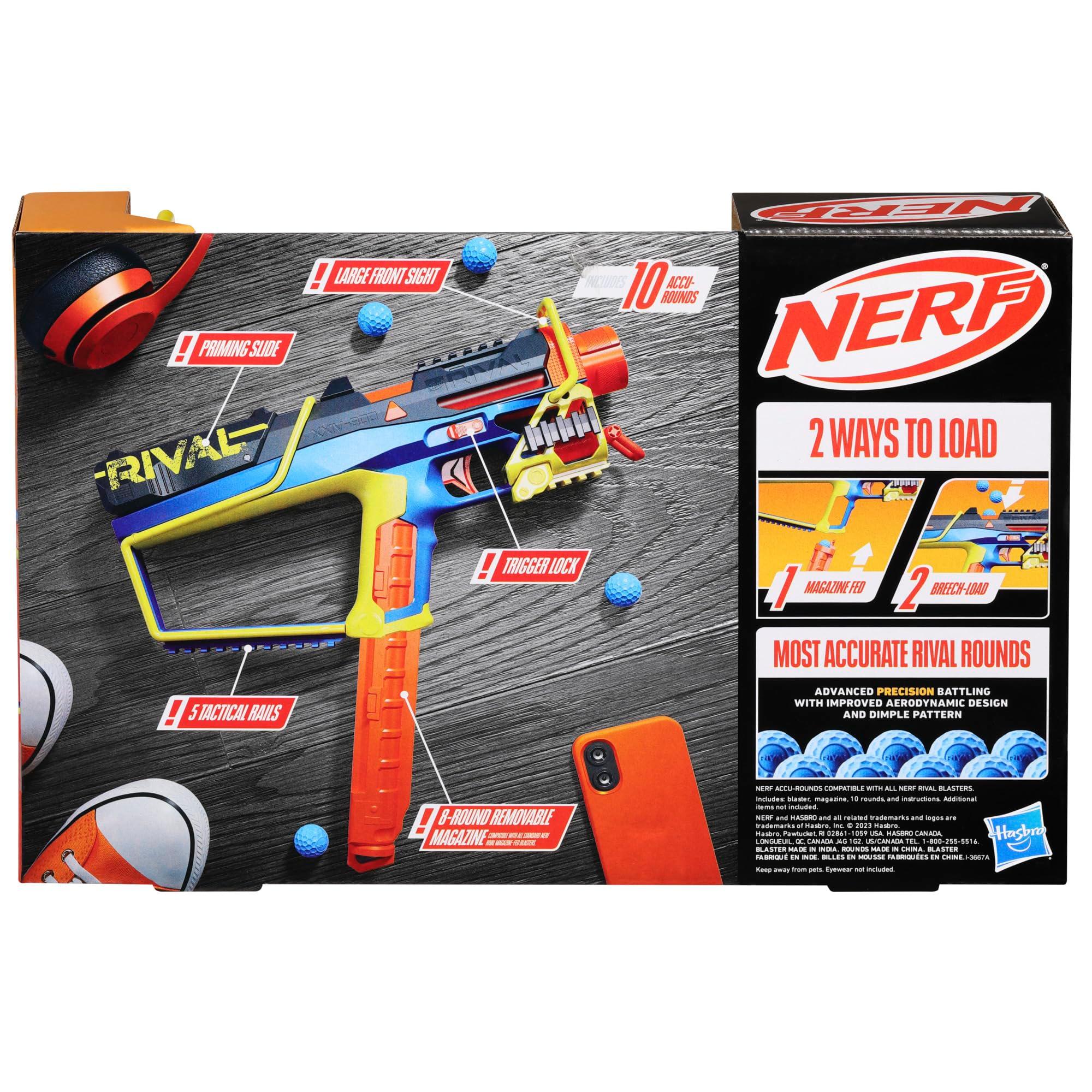 Nerf Rival Mirage XXIV-800 Blaster, 10 Nerf Rival Accu-Rounds, 2 Ways to Load, 8 Round Removable Magazine, Pump Action Priming, Gifts for Teens - Image 16