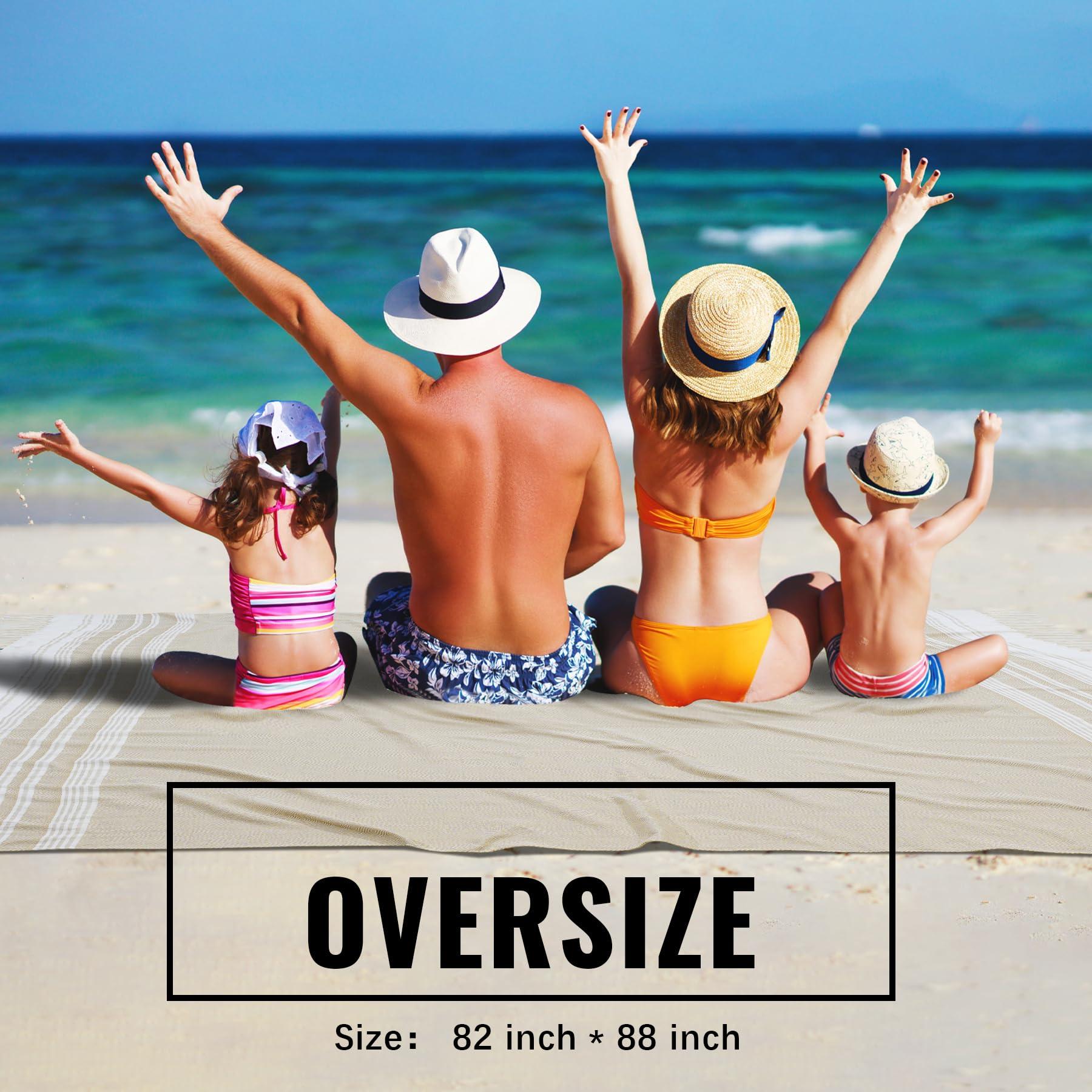 Giant Turkish Beach Towel Boho Beach Throw Blanket Anti Resistant Sand Free Quick Dry Lightweight Sandless Cloud Hawaii Honeymoon Travel Essentials Xl Big Huge Jumbo Women Summer Vacation Gift - Image 8