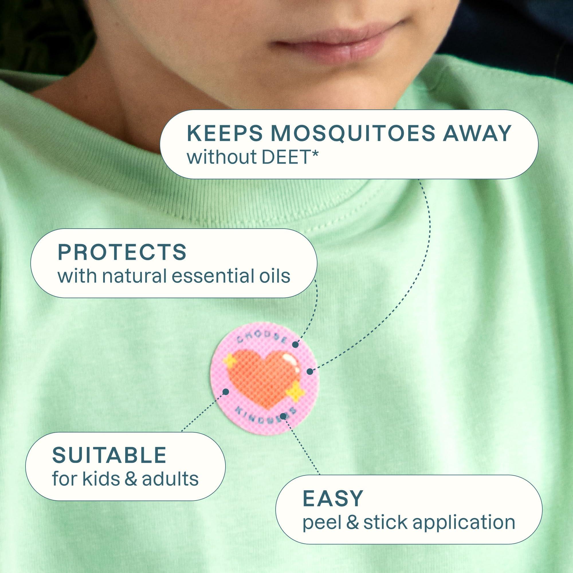 Cliganic Mosquito Repellent Stickers (180 Pack) - Positive Vibes Patches for Kids, Natural DEET-Free, Essential Oil Infused - Image 2