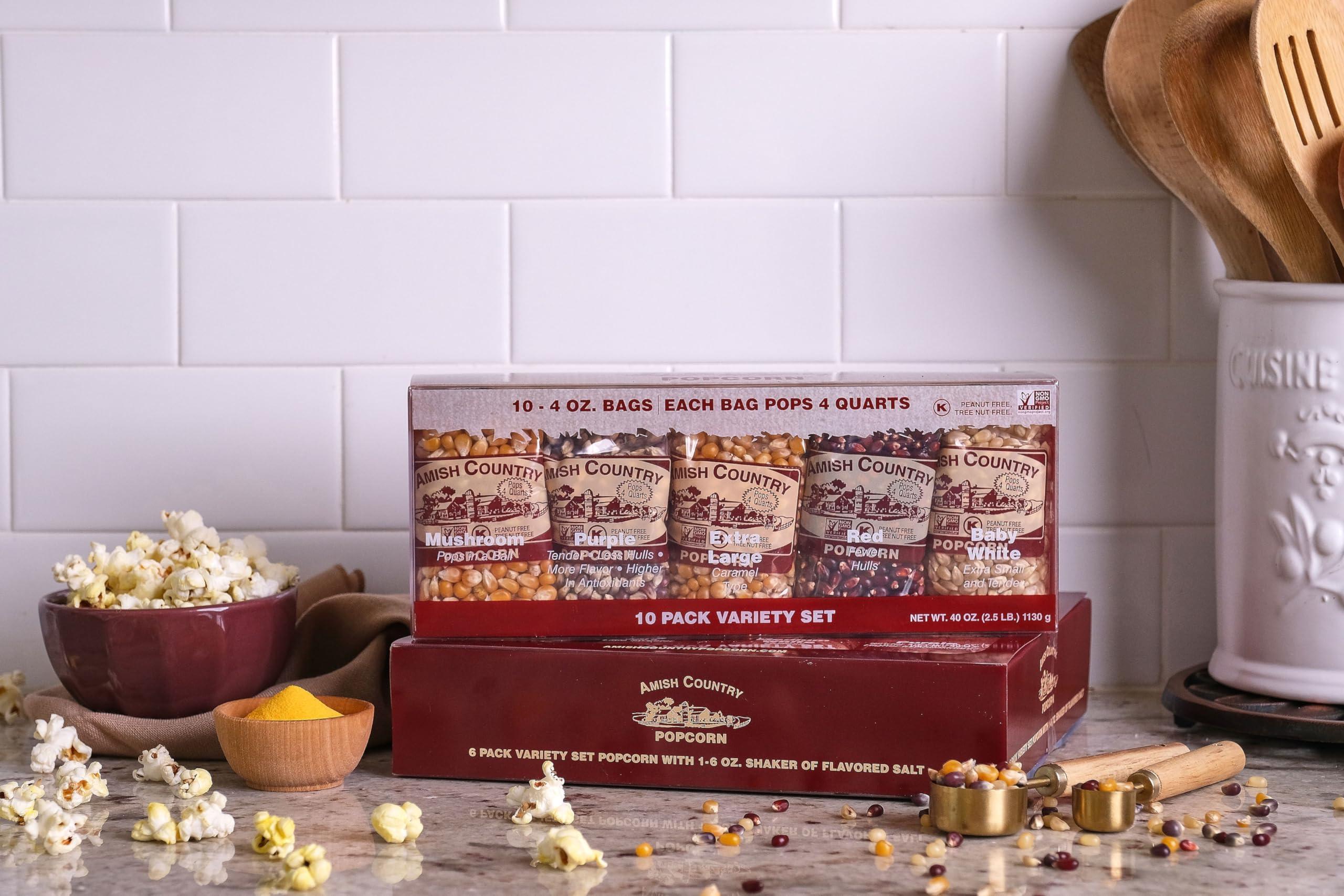 Amish Country Popcorn | 4 Ounce Variety Kernel Gift Set (10 Pack Assorted) | Old Fashioned, Non-GMO and Gluten Free (4oz Each, 10ct Total) - Image 4