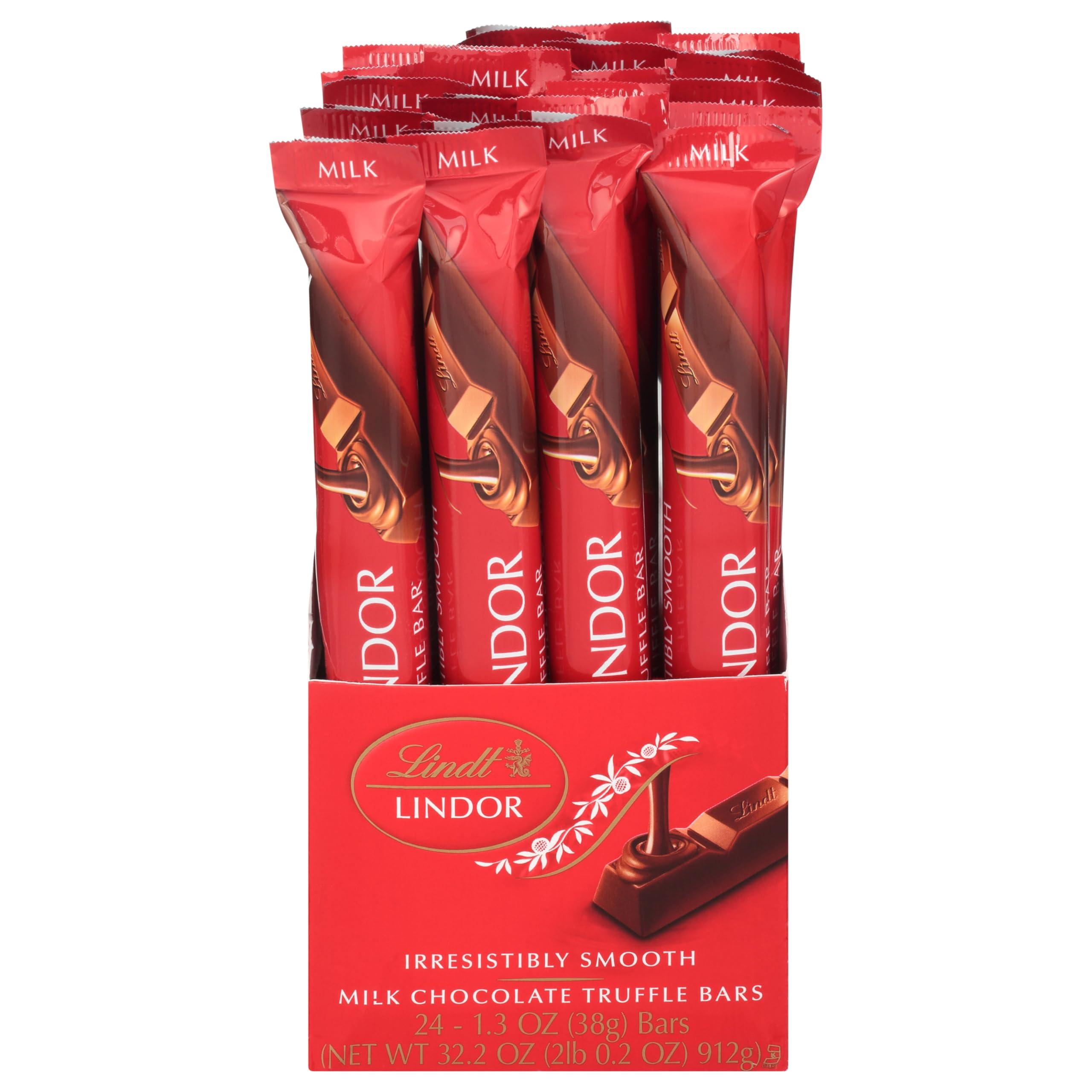 Lindt LINDOR Milk Chocolate Truffle Bar, Chocolate Candy Bar with Smooth Center, 1.3 oz. (24 Pack) - Image 8