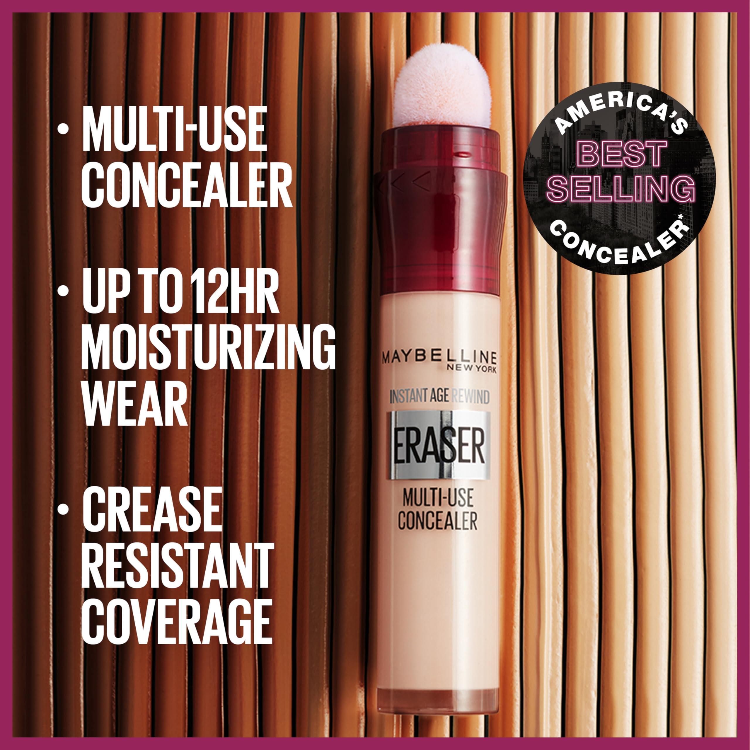 Maybelline Instant Age Rewind Instant Eraser Multi-Use Concealer, Crease-Resistant Coverage, Up to 12HR Moisturizing Wear, 143, 1 Count - Image 4