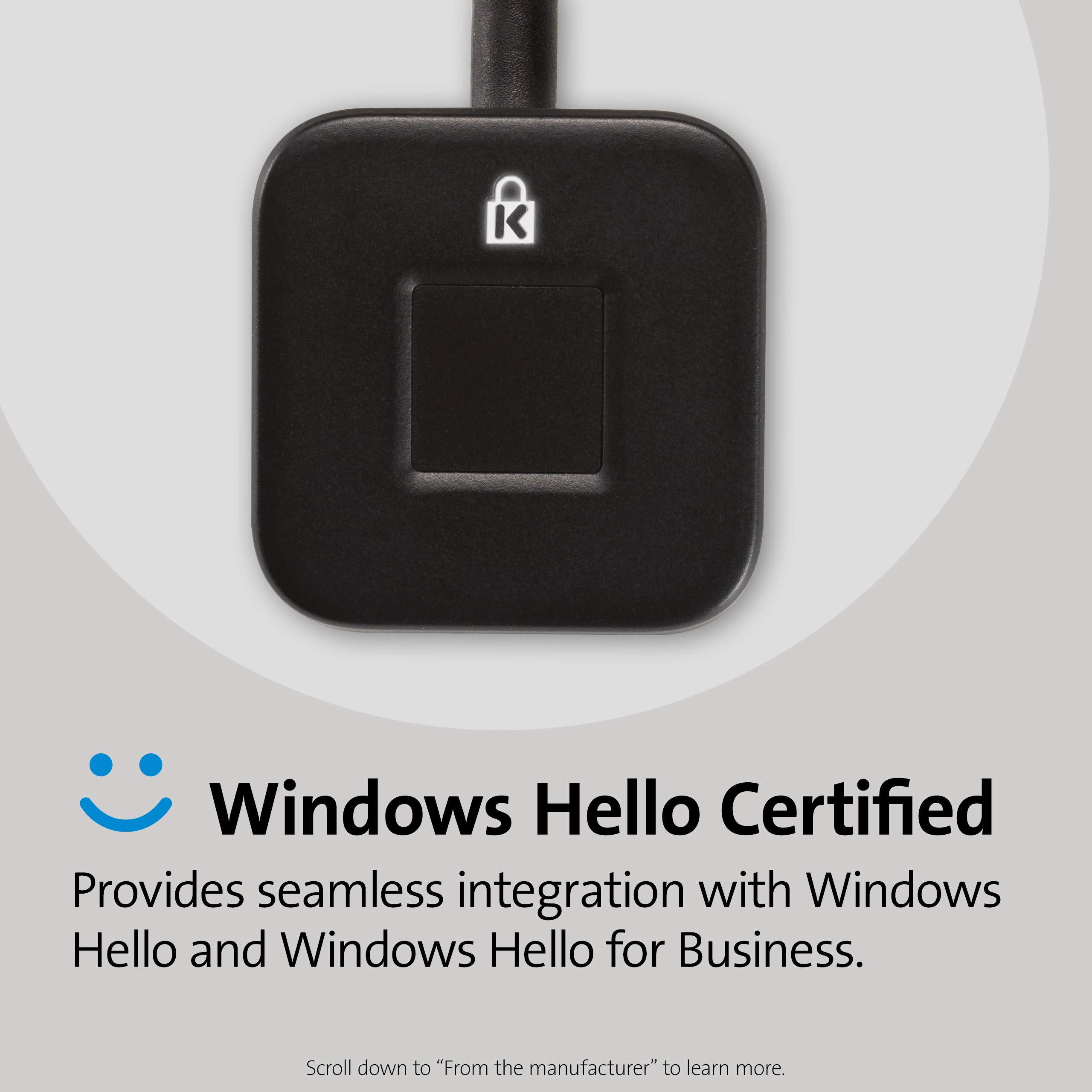 Kensington VeriMark Desktop USB Fingerprint Key Reader - Windows Hello, FIDO U2F, FIDO2 (K62330WW) - Image 5