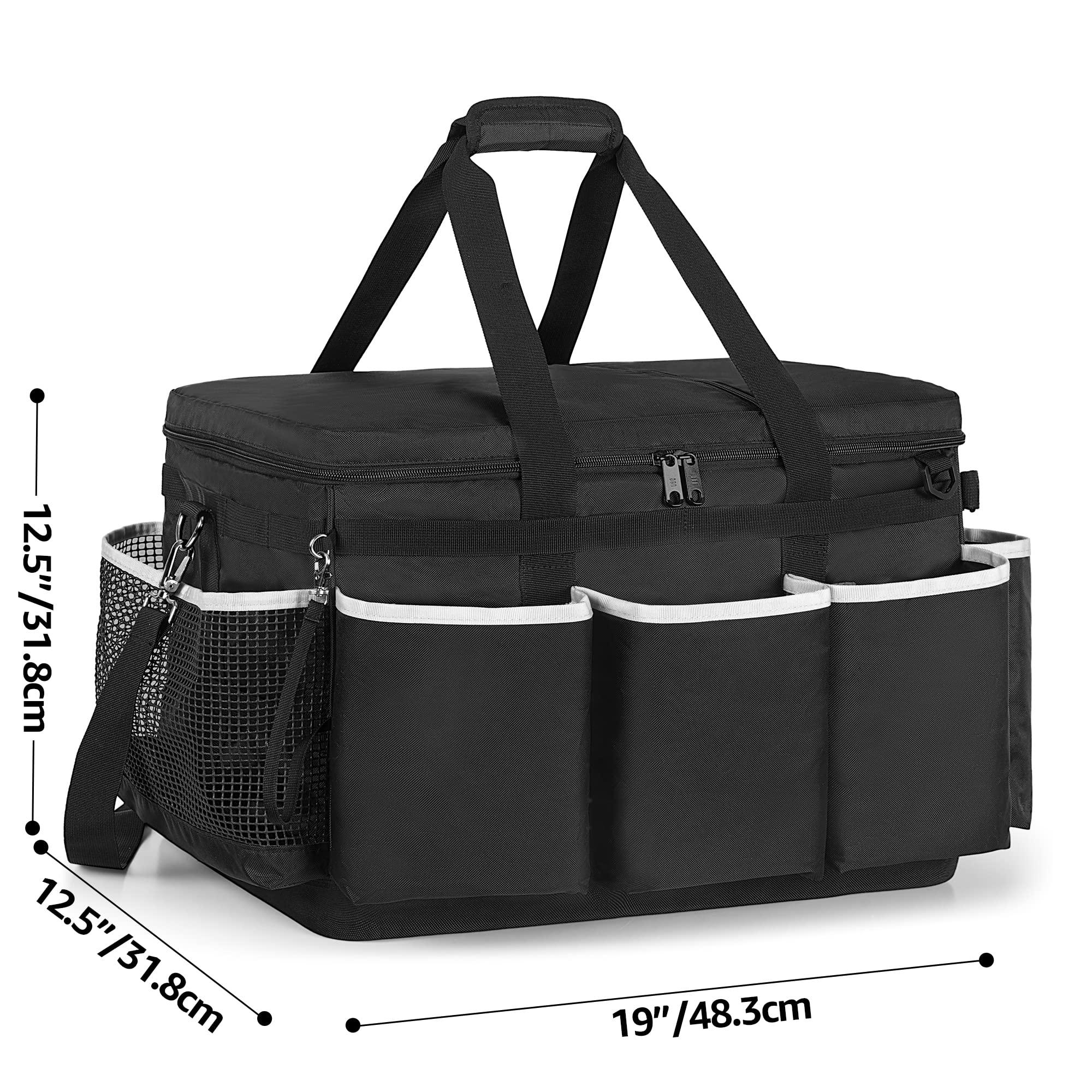 HODRANT Extra-Large Cleaning Caddy with EVA Hard Bottom, High Capacity Cleaning Supplies Organizer for Housekeeping & Home Work, Car Detailing Tools Tote Bag with Shoulder Strap, Patent Design - Image 3