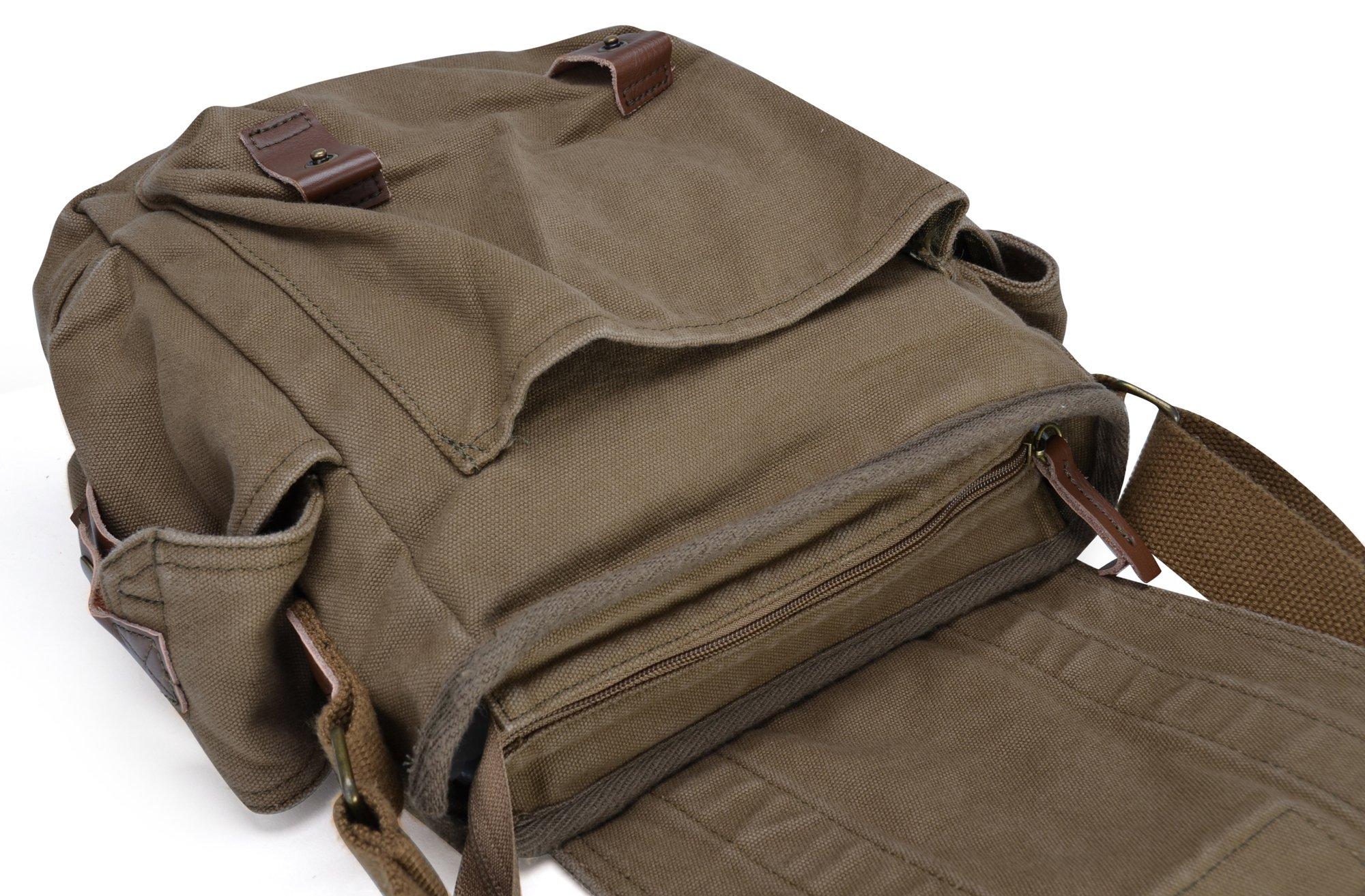 Gootium Canvas Messenger Bag - Small Vintage Shoulder Purse Crossbody Satchel - Image 4
