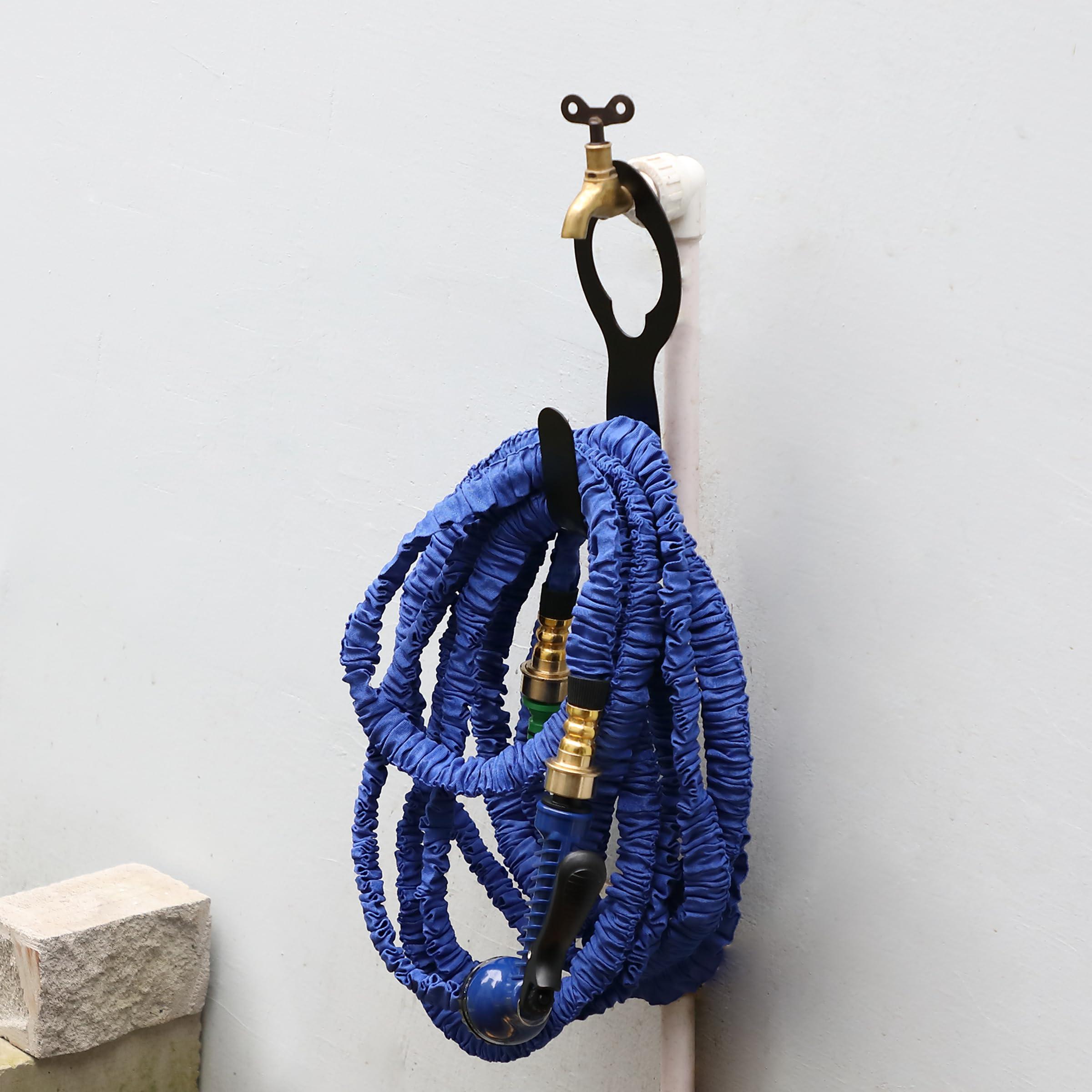 UNCO- Garden Hose Holder, Metal, Fit 50’ of 5/8” Hose, Garden Hose Hanger, Water Hose Holder, Water Hose Holders for Outside, Portable Hose Holder, Hanging Hose Holder, Garden Hose Carrier - Image 2