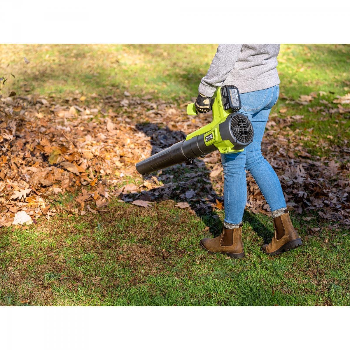 RYOBI ONE+ 18V 100 MPH 325 CFM Cordless Battery Variable Speed Jet Fan Leaf Blower (Tool Only) - Image 2