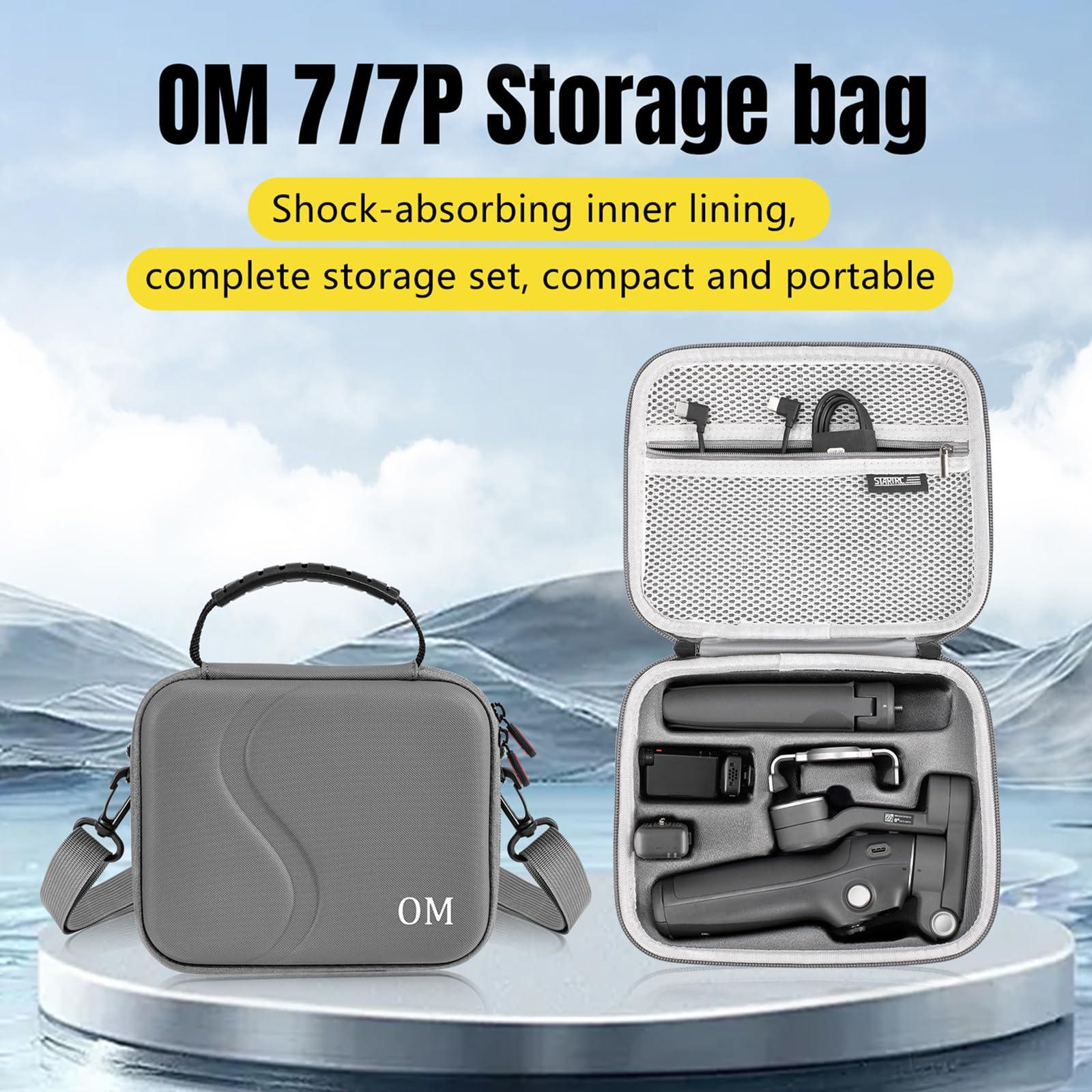 Osmo Mobile 7P Case,PU Leather Portable Storage Case for DJI Osmo Mobile 7/7P Travel Shoulder Bag for DJI OM 7 Smartphone Gimbal Stabilizer Accessories - Image 3