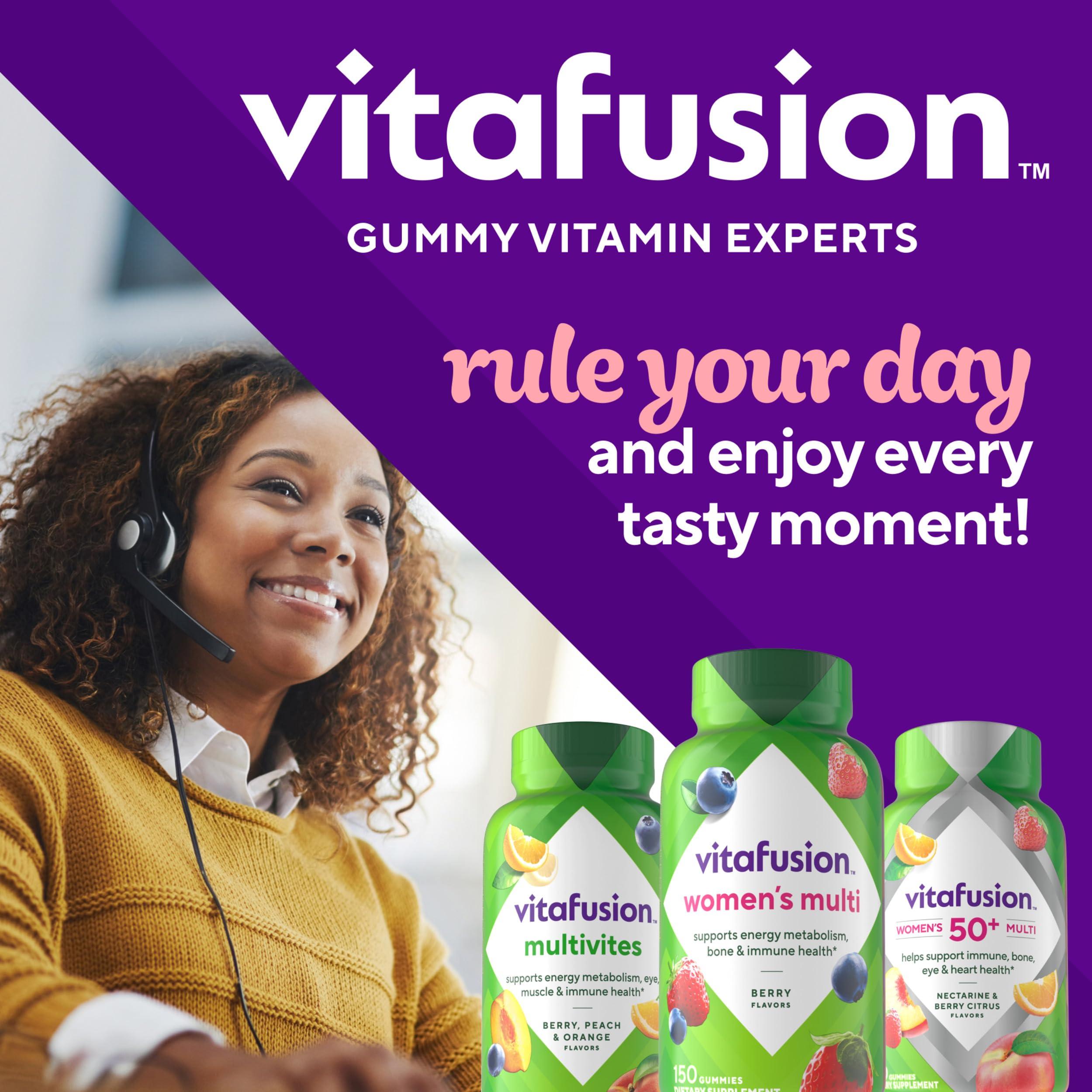 Vitafusion Womens Multivitamin Gummies, Berry Flavored Daily Vitamins for Women with Vitamins A, C, D, E, B-6 and B-12, 150 Count, 75 Day Supply, 150 Count - Image 9