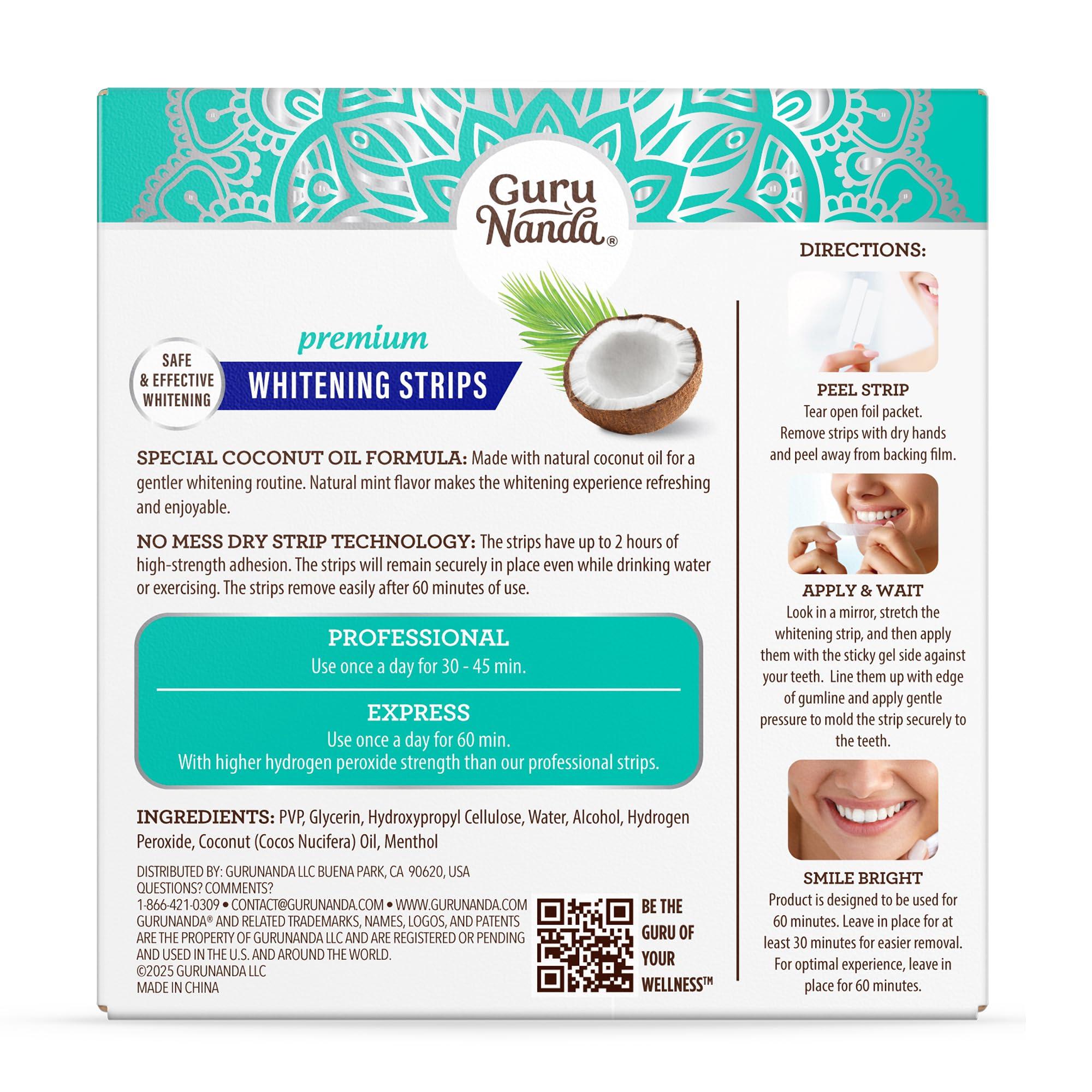 GuruNanda Teeth Whitening Strips - 7-Day Treatment with Non-Slip, Dry Strip Technology - Whitening Designed with Care for a Brighter Smile - Image 8