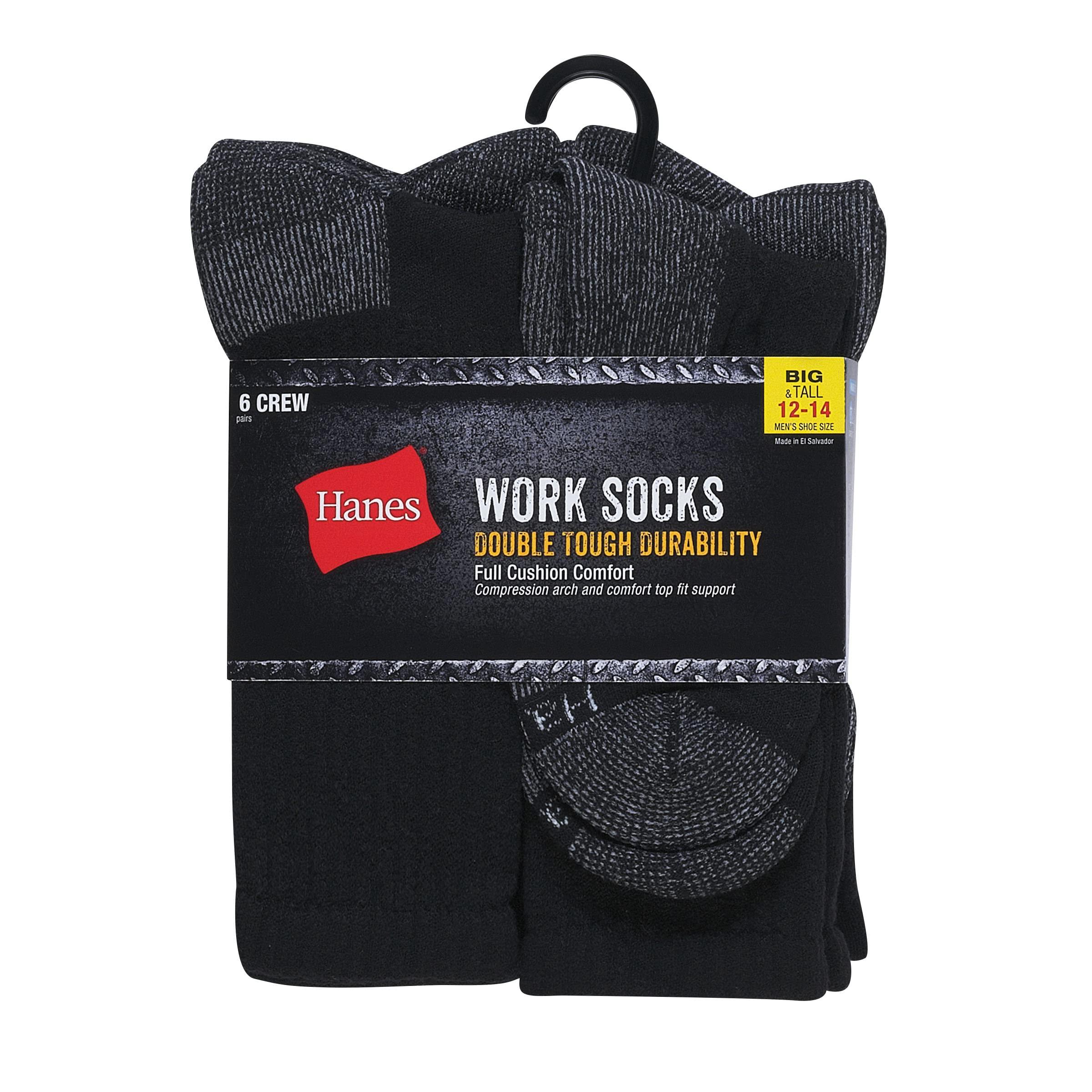 Hanes Men's Work Socks, 6-Pack - Image 2