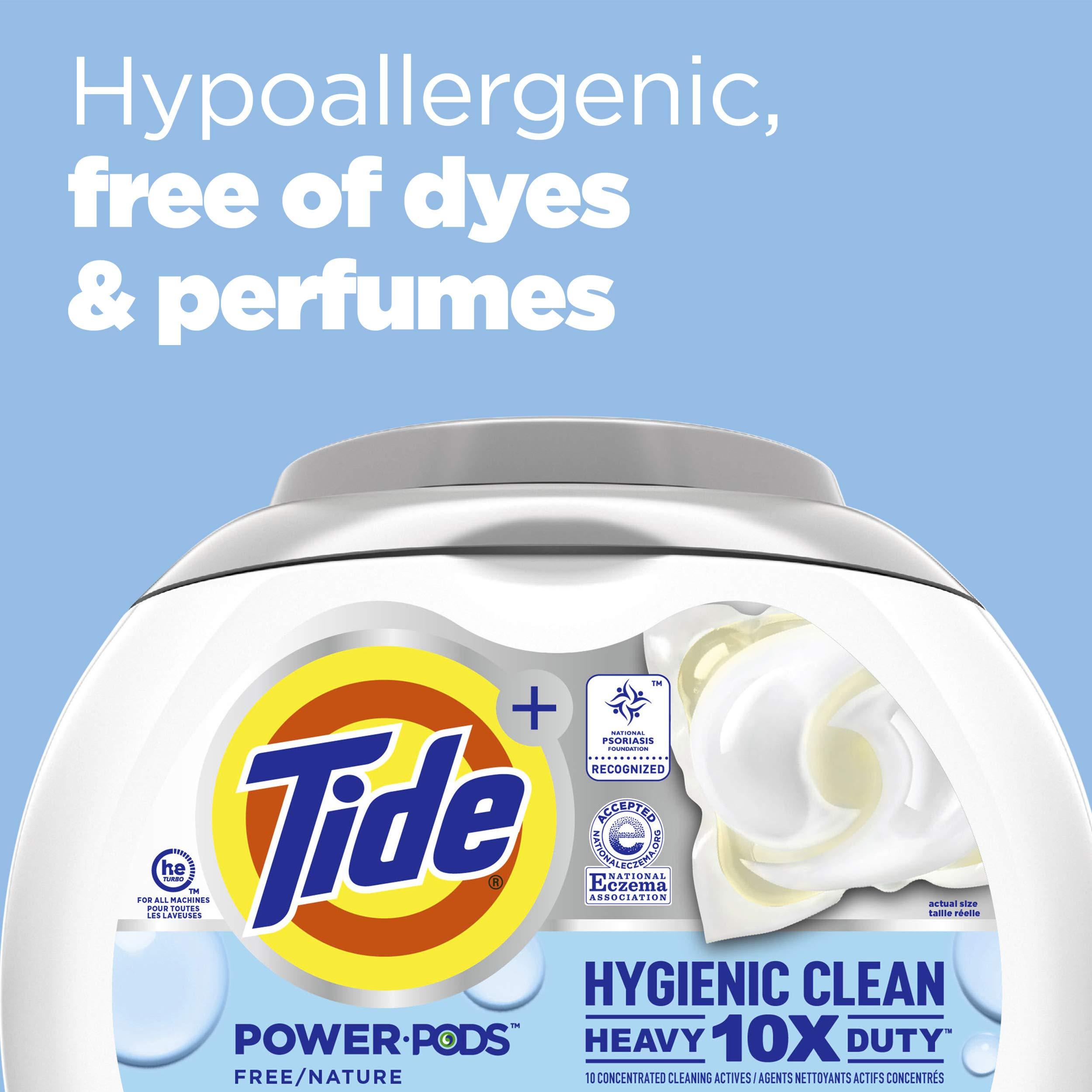 Tide Hygienic Clean Heavy Duty 10x Free Power PODS Laundry Detergent, 25 count, Unscented, For Visible and Invisible Dirt - Image 4