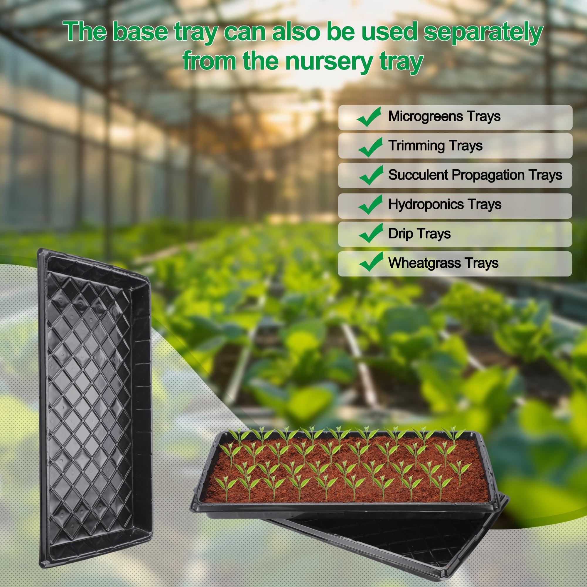 Oscorna (20Pack) 72-Cell Seed Starter Trays with Dibber, 10 Pack Nursery Starting with Base Tray, 72 Hole Soil Digger for Setting Out Quickly, Seedling Planting Tray, Germination Kit Trays Reusable - Image 6