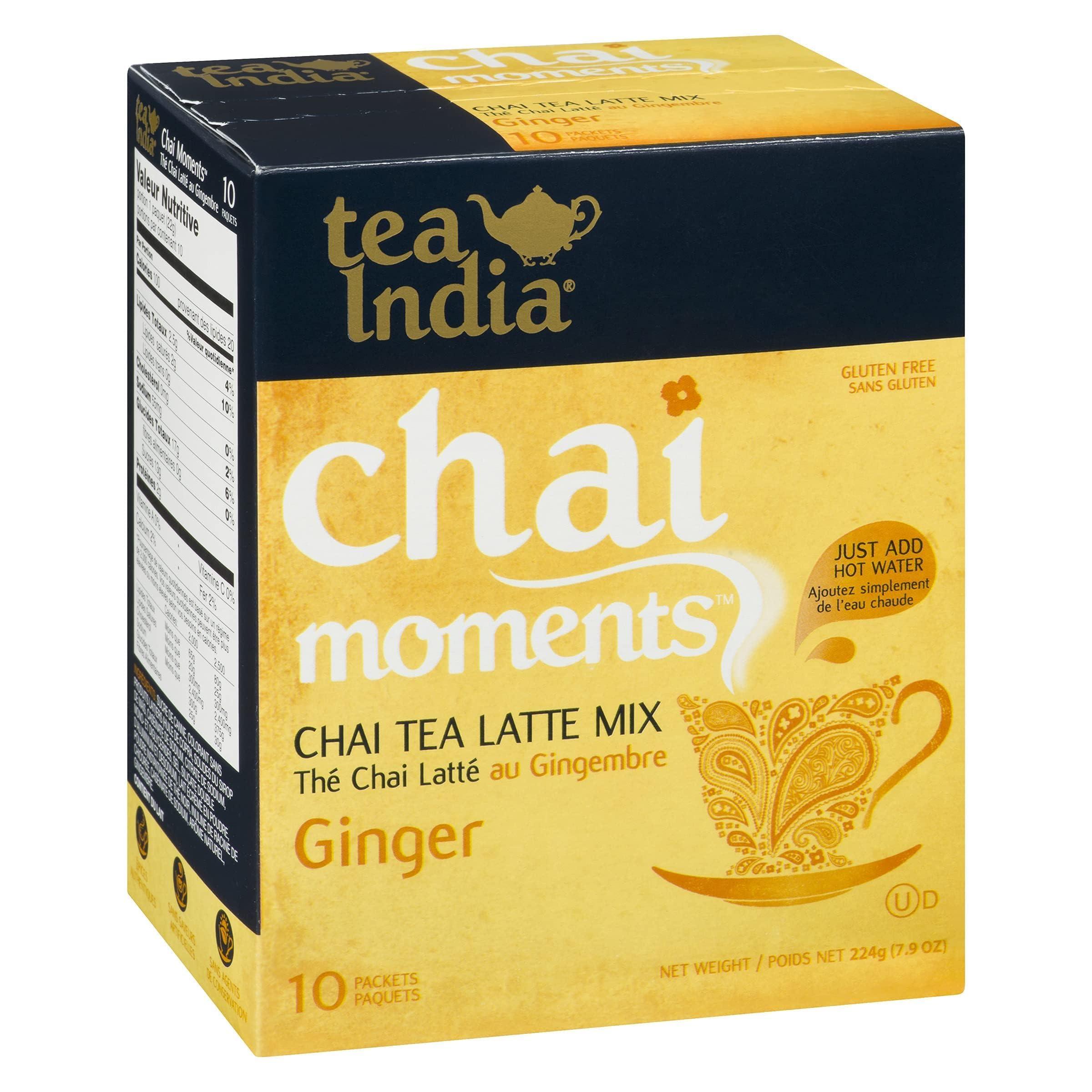 Tea India, Ginger Chai Tea Latte Mix, 10 Pouches - Image 2