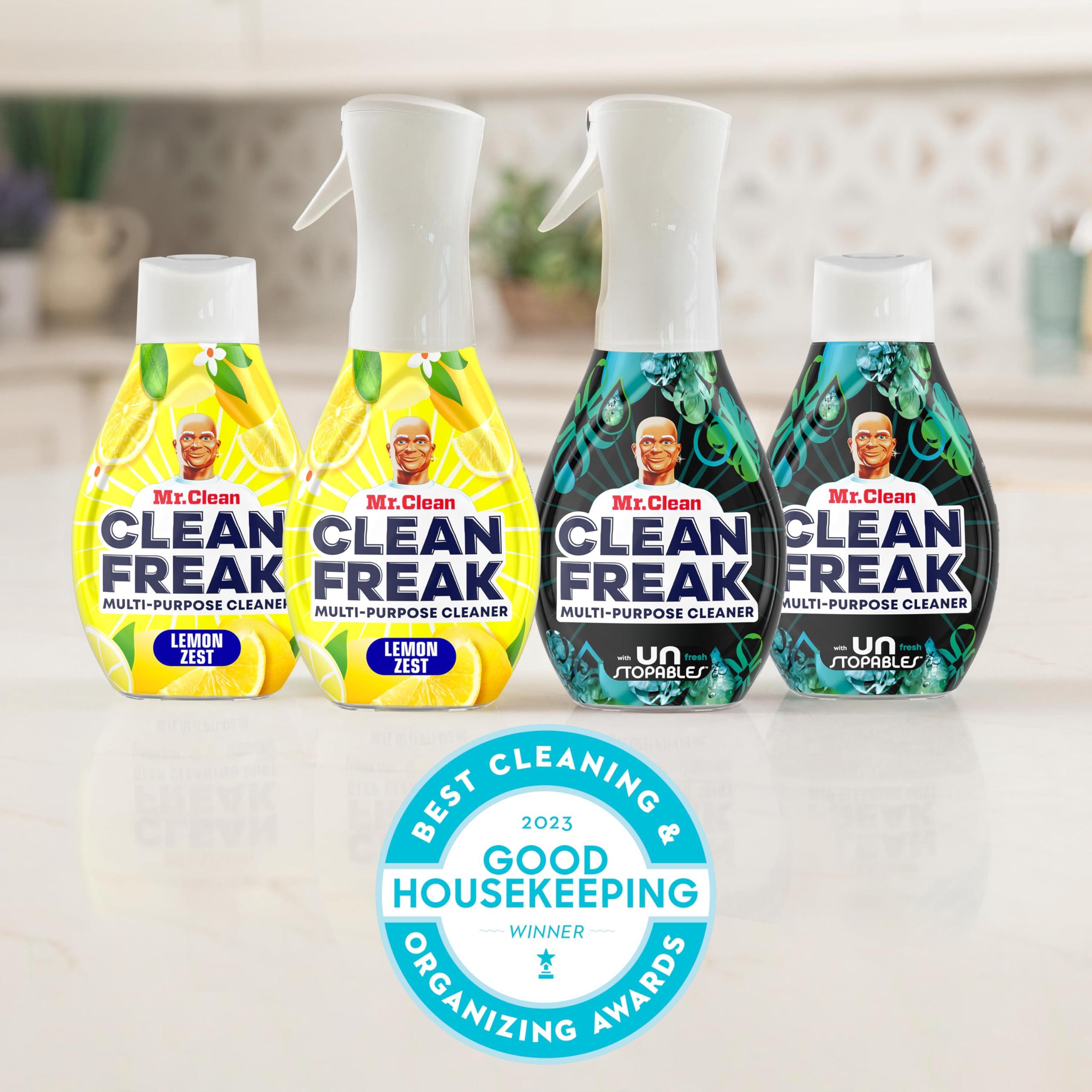 Mr. Clean Clean Freak Multi Surface Cleaning Spray, Deep Cleaning Mist Starter Kit and Refill Bundle, Lemon Zest Scent, 64 fl oz - Image 6