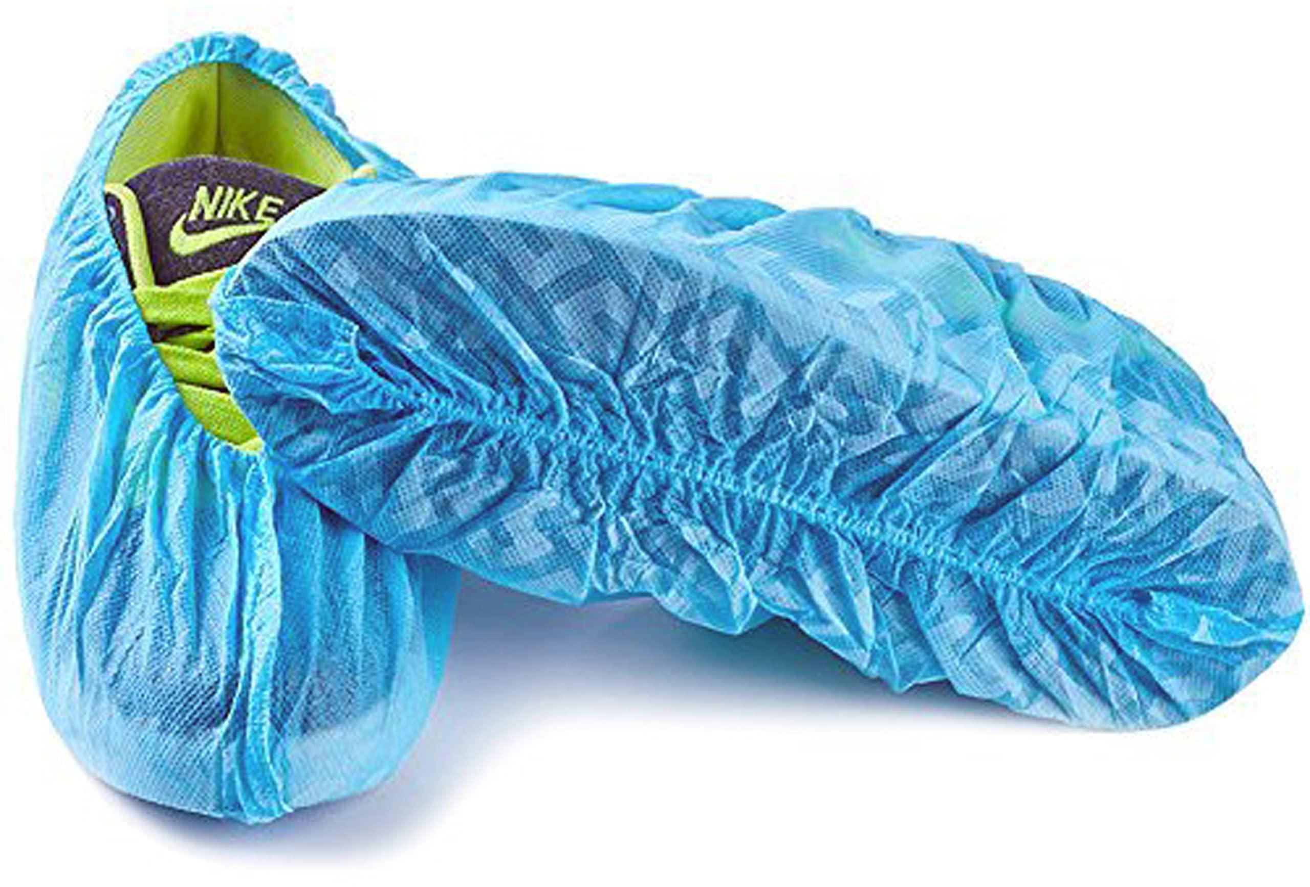 G & F Products Disposable Shoe Covers, Slip-Resistant Booties, Heavy-Duty, Waterproof, Elastic Band, Non-Slip Silicone Sole, Reusable, Protects Floors, Blue, 11 Us Men & 13 Us Women, X-L 100 Pieces - Image 6