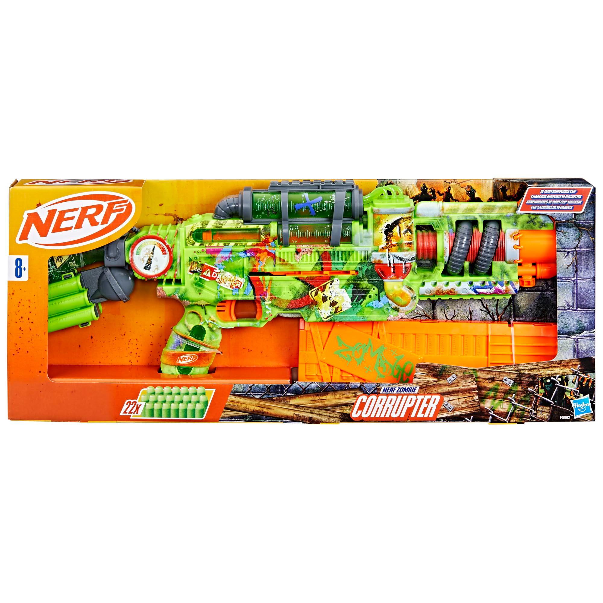 Nerf Zombie Corrupter Dart Blaster, 22 Nerf Elite Darts, 18 Dart Clip, Dart Storage, Bolt Action, Outdoor Games, Ages 8+ - Image 3
