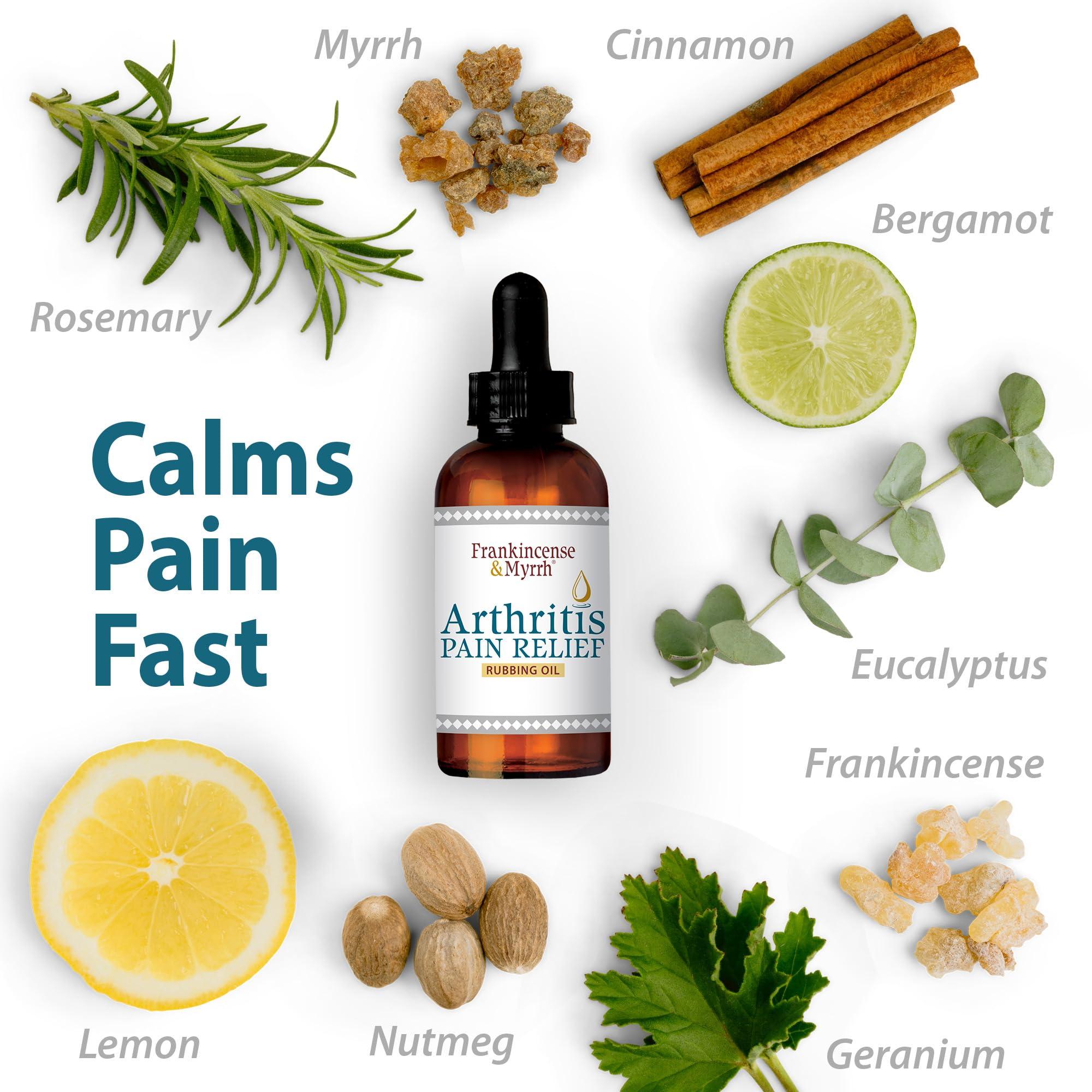 Frankincense and Myrrh Arthritis Pain Relief Rubbing Oil – Arthritis Pain Reliever with Frankincense Essential Oil for Sciatica, Lower Back, Neck, Hands, Knees, Joints and Shoulders, 2 fl.oz. - 1 Pack - Image 3