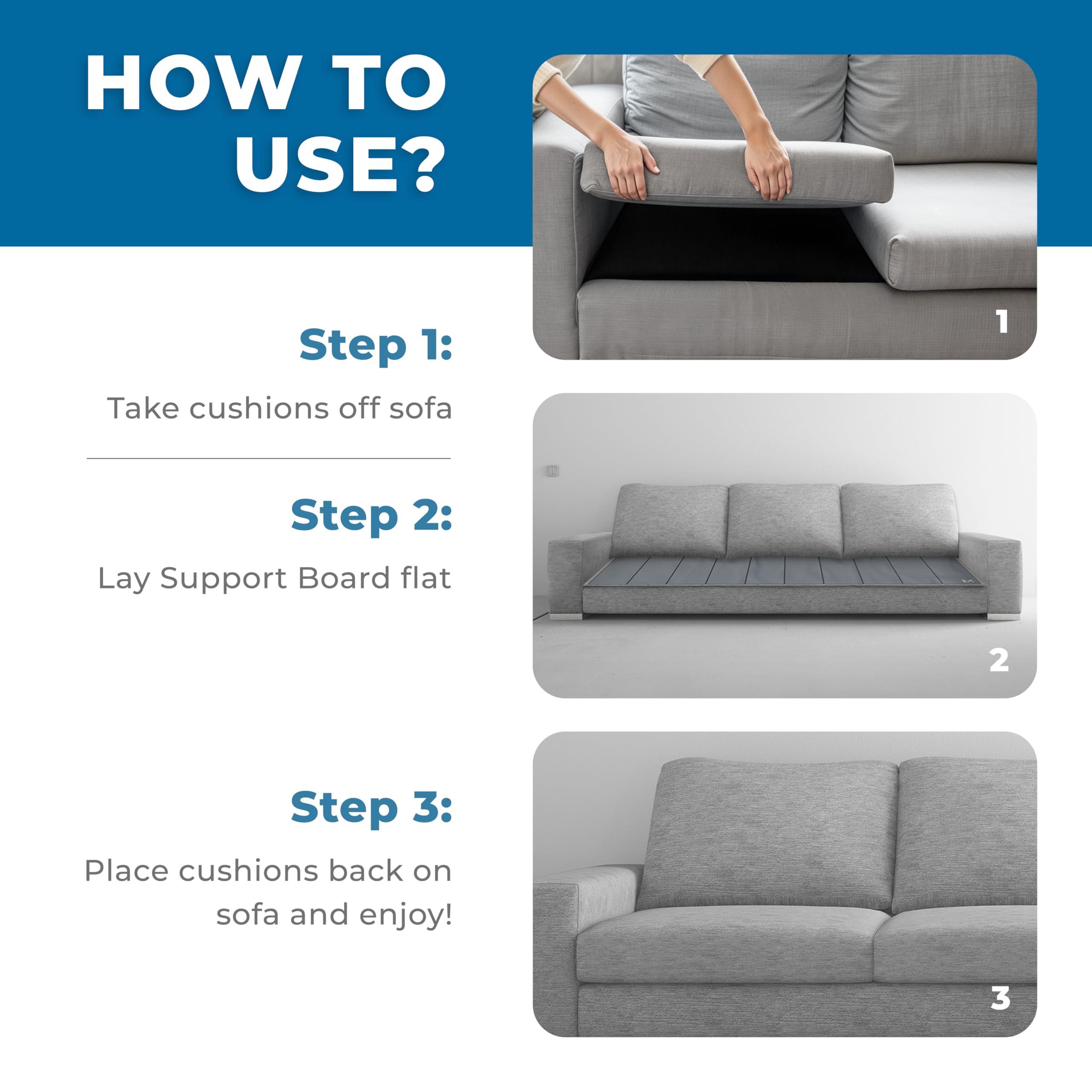 Meliusly Heavy Duty Couch Cushion Support for Sagging Cushions (24x72) Reinforced Wood Sofa Cushion Support Board for Sagging Seat, Deep Couch Supporter for Under The Cushions, Loveseat Saver - Image 5