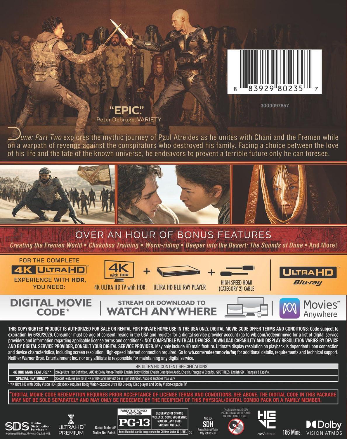 Dune: Part Two (4K Ultra HD + Digital) - Image 3