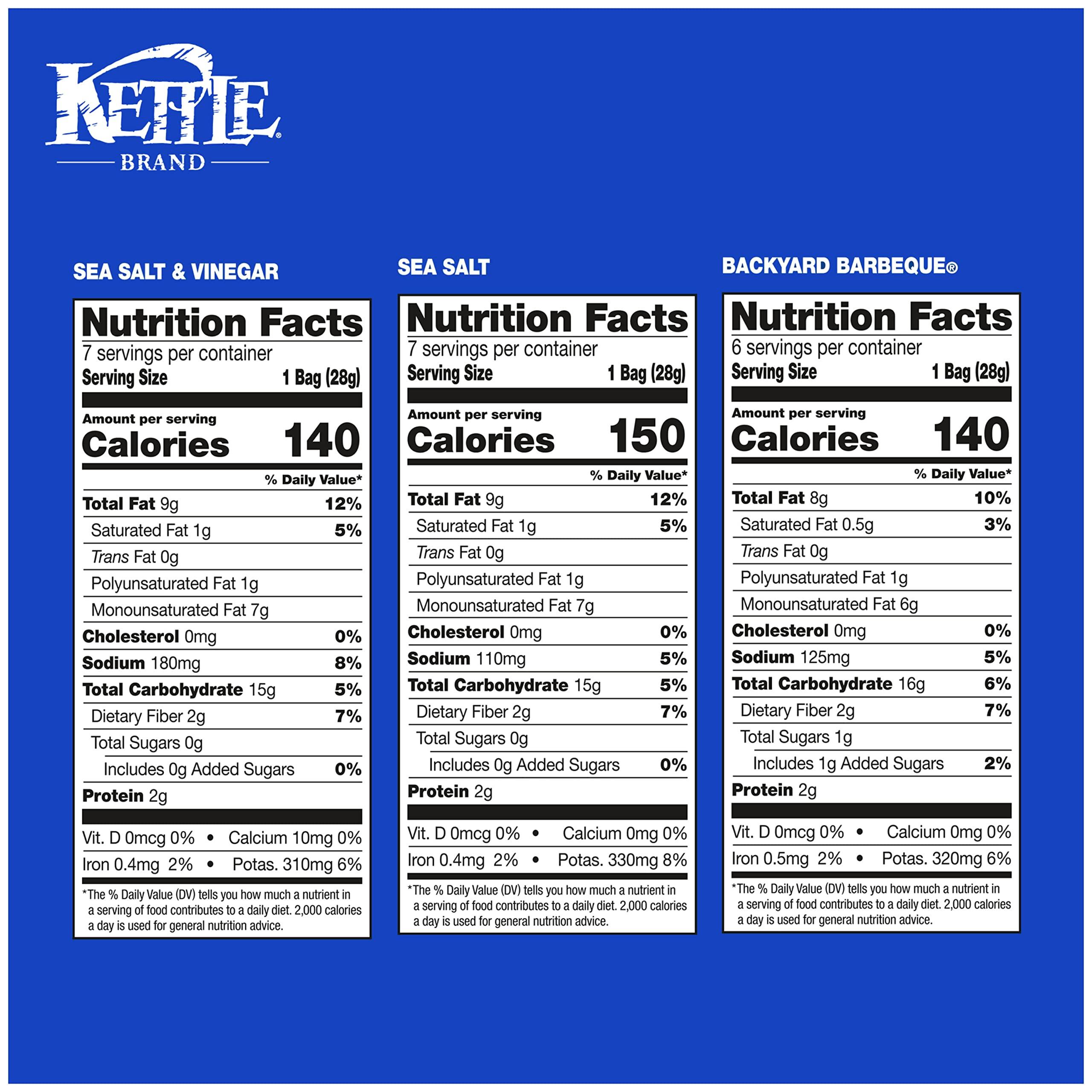 Kettle Brand Potato Chips Variety Pack, 1 Oz, 20 Ct - Image 2