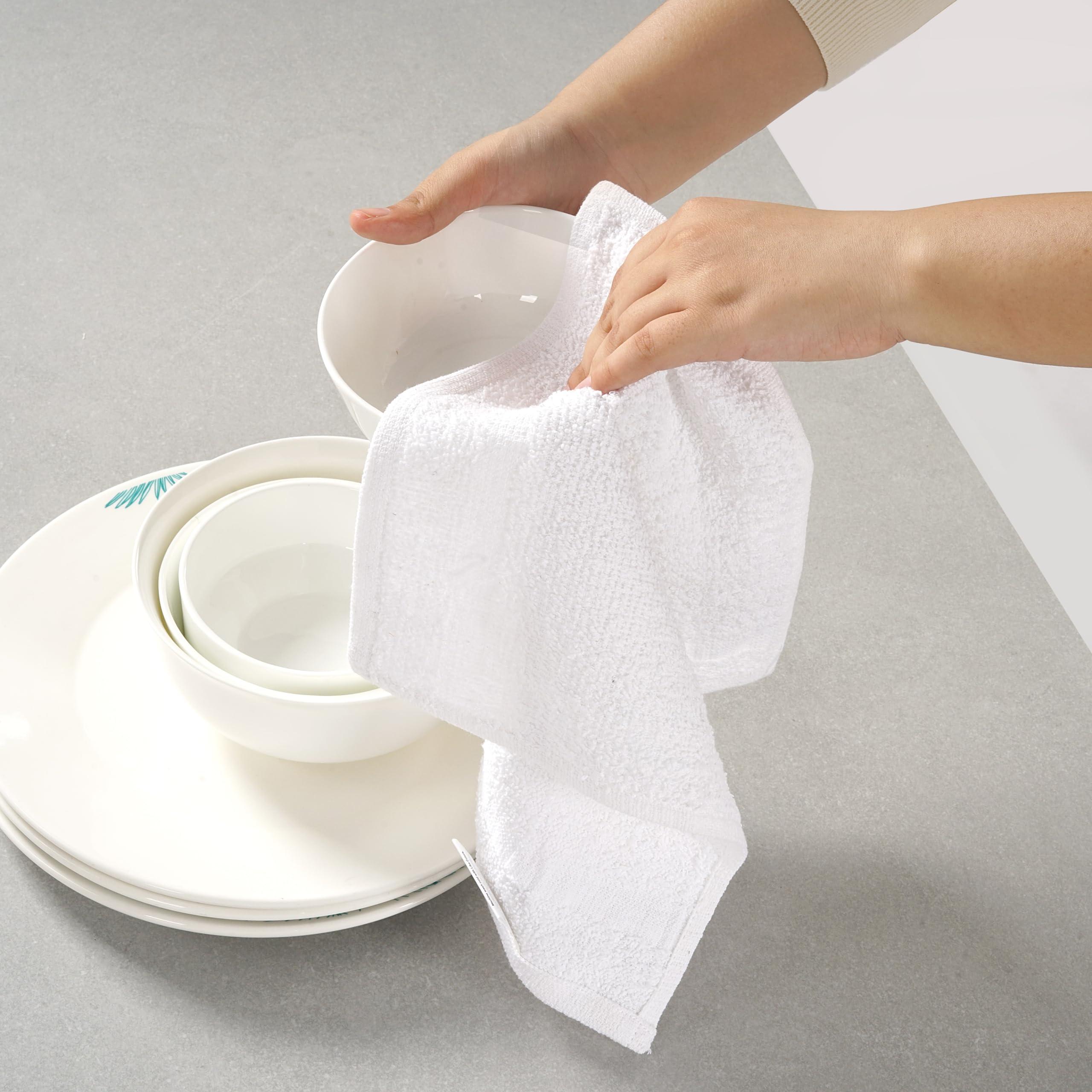 LANE LINEN Kitchen Towels and Dishcloths Sets - 20 Pc Kitchen Essentials for New Home, Heat Resistant Oven Mitts & Pot Holder, Absorbent Flour Sack Dish Towels- Grey - Image 2