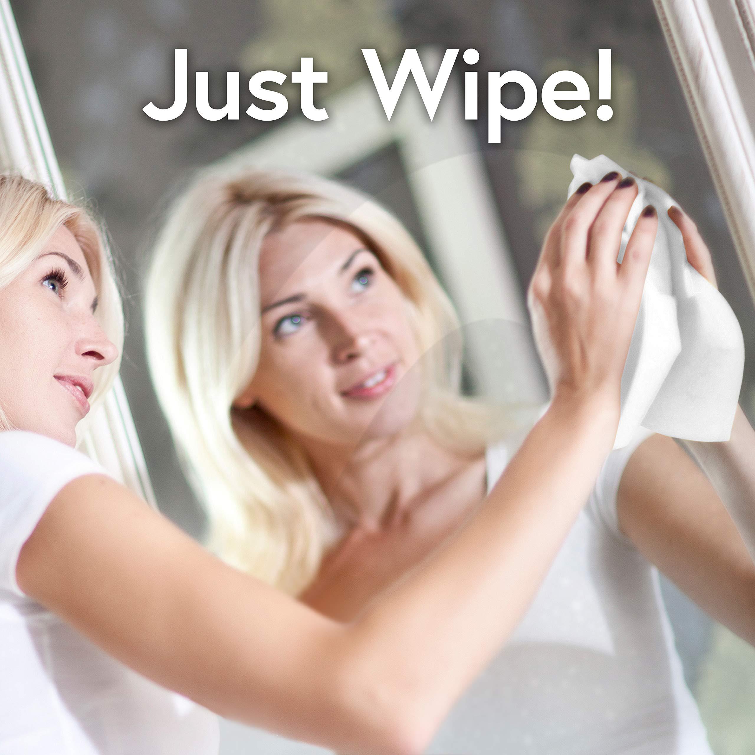 Windex Wipes Glass Cleaning Ammonia Free, Pre-Moistened Glass and Surface Wipes to Clean Home Surfaces, Household Essentials, Original Scent, 38 Count (Pack of 6) - Image 2