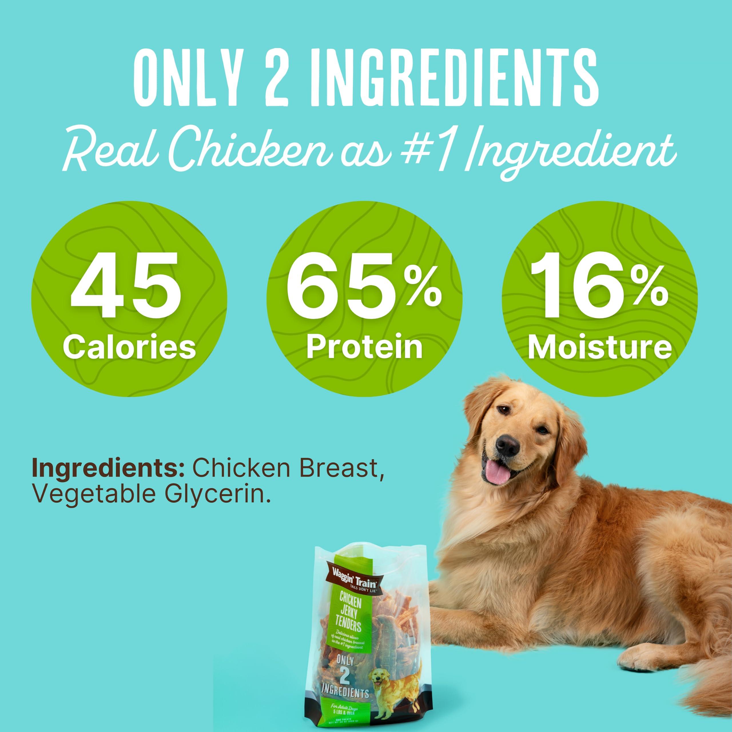 Waggin' Train Chicken Jerky for Dogs - Limited Ingredient Dog Treats for Dogs 30 oz. Pouch - Image 3